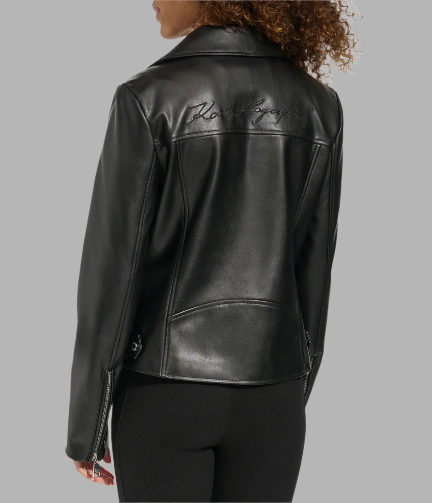 FAUX LEATHER STUDS MOTO JACKET VIEW 2 FAUX LEATHER STUDS MOTO JACKET VIEW 2