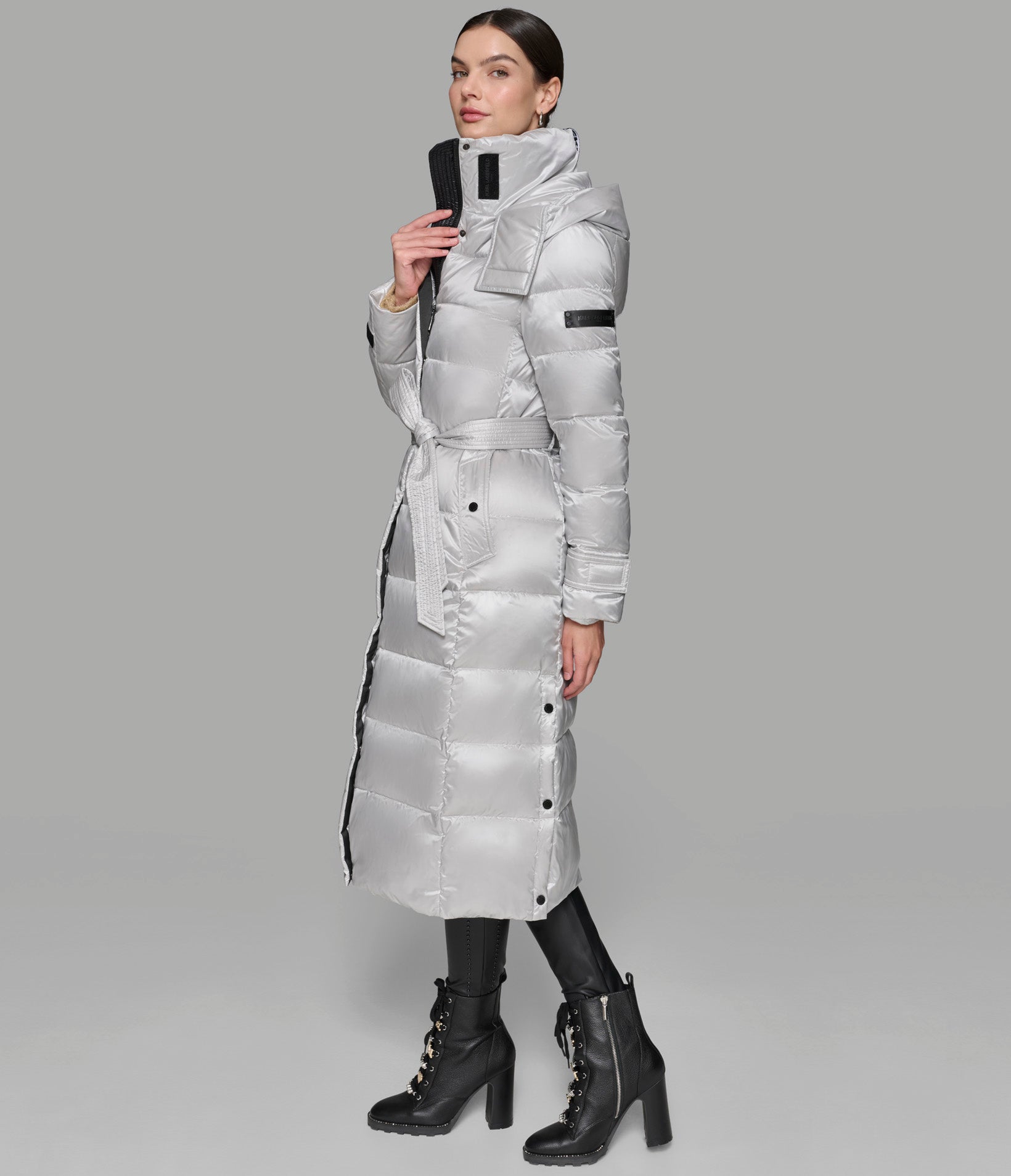 CONTRAST MAXI BELTED LONG PUFFER VIEW 5 | Women's Clothing CONTRAST MAXI BELTED LONG PUFFER VIEW 5 | Women's Clothing