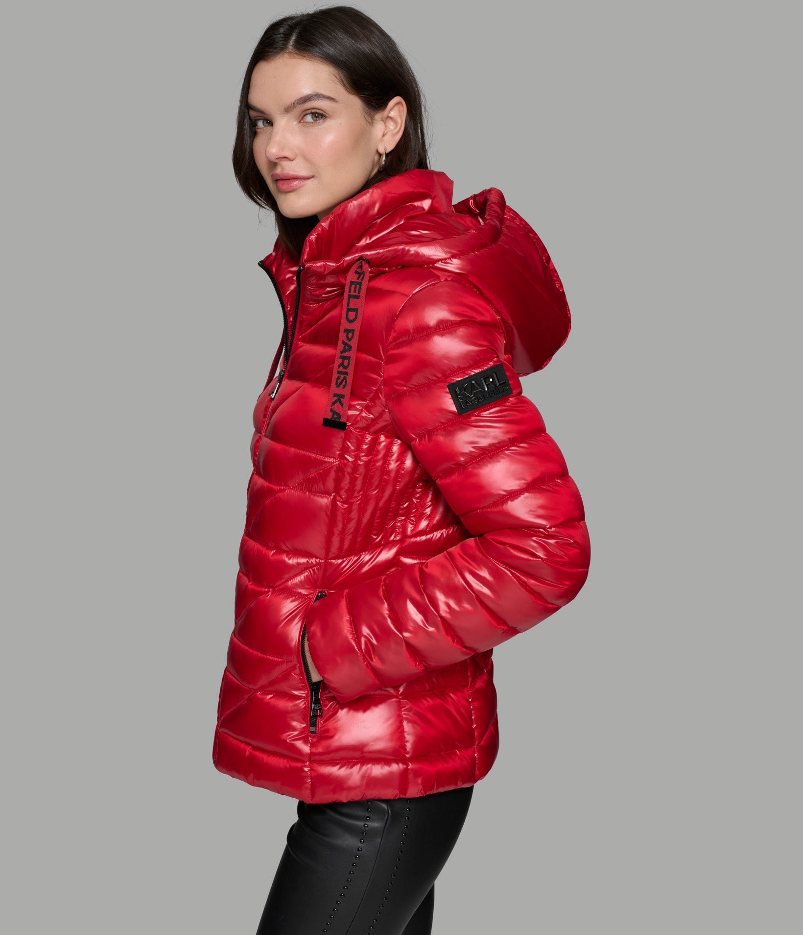 SHORT PUFFER JACKET WITH LOGO VIEW 3 SHORT PUFFER JACKET WITH LOGO VIEW 3