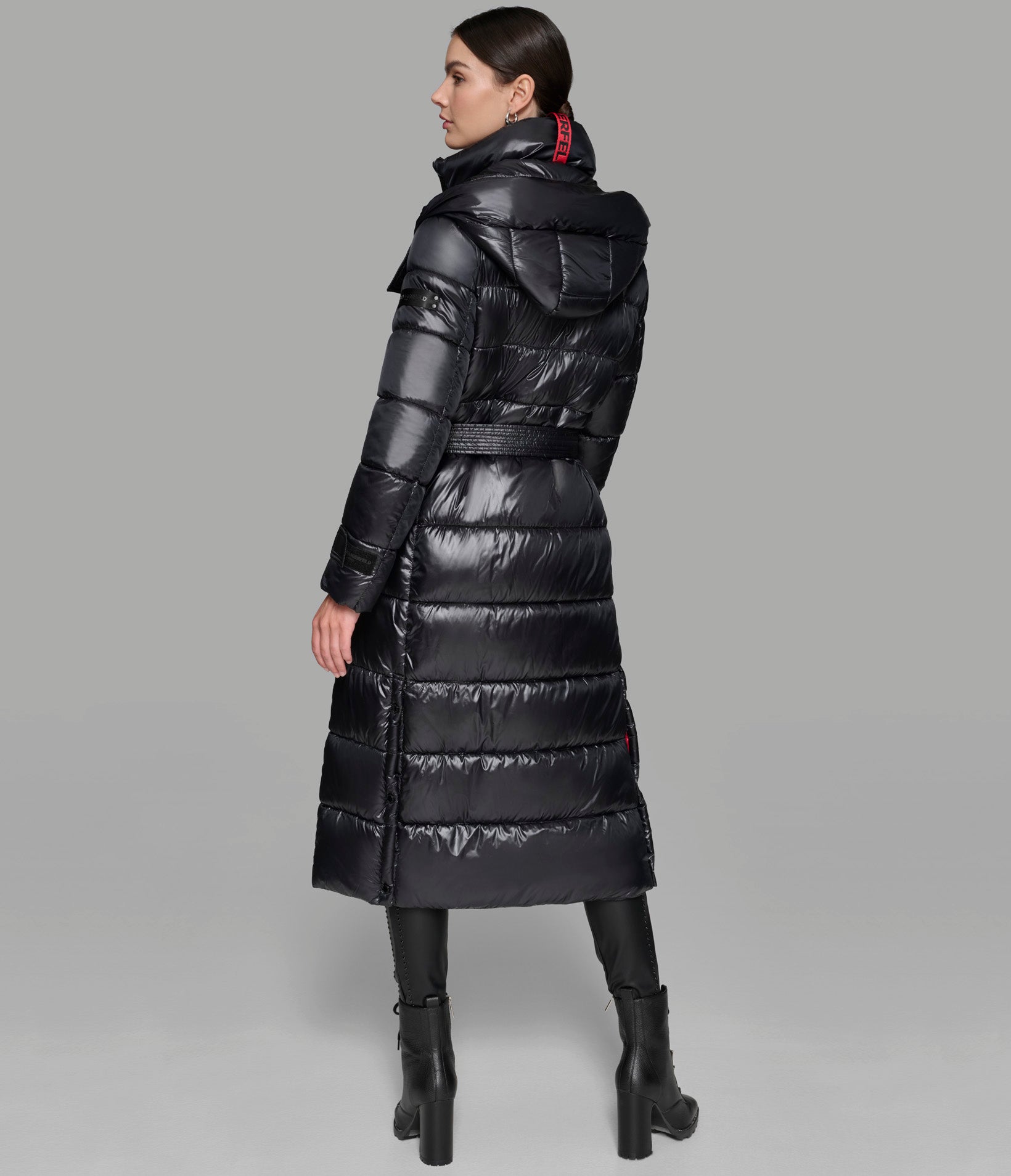 CONTRAST MAXI BELTED LONG PUFFER View 2 | Products CONTRAST MAXI BELTED LONG PUFFER View 2 | Products