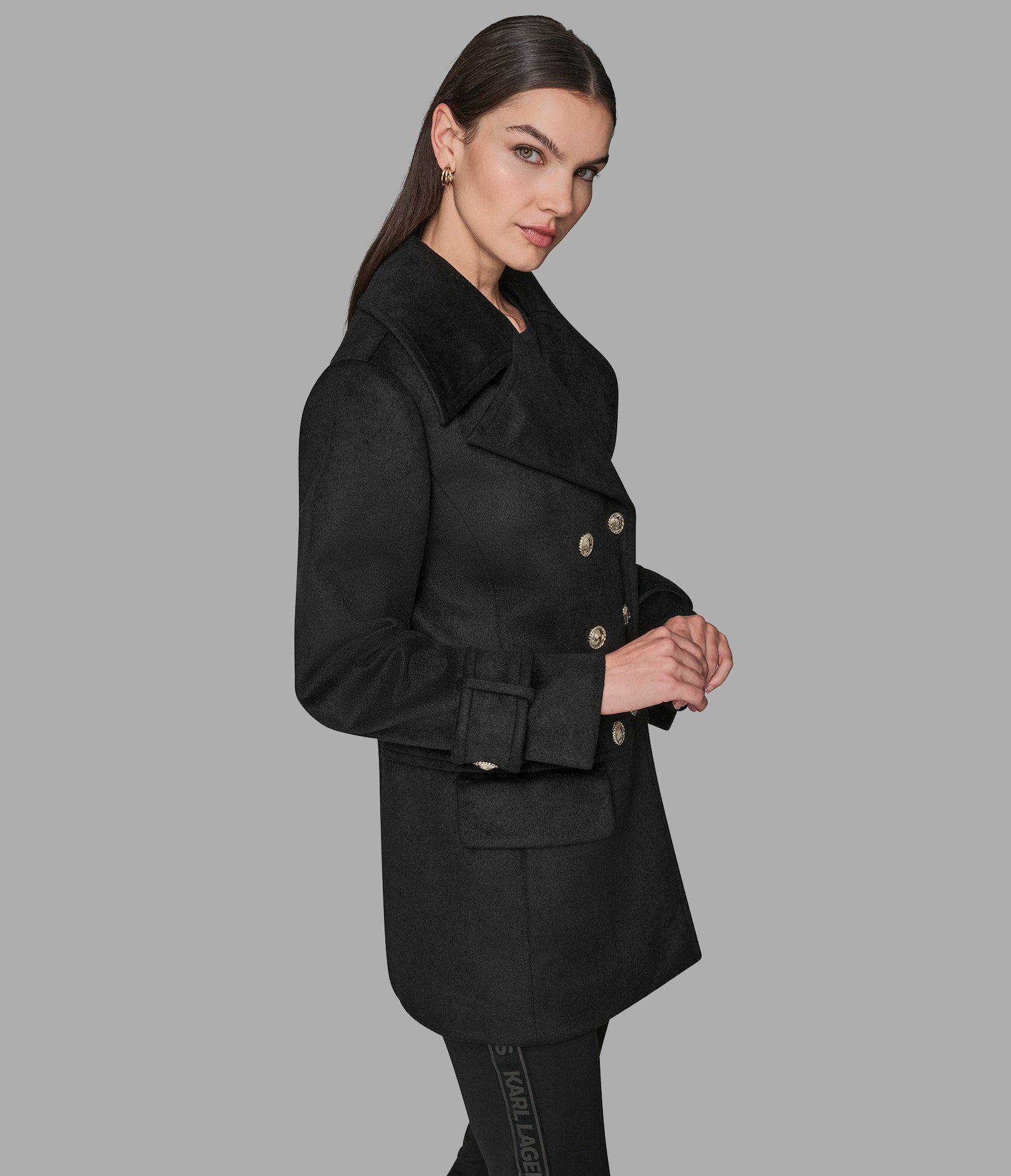 DOUBLE BREASTED PEA COAT VIEW 3 DOUBLE BREASTED PEA COAT VIEW 3
