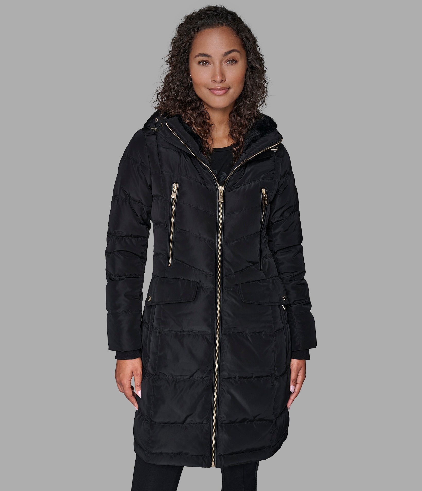 MID LENGTH PUFFER WITH ZIP DETAIL View 1 | Jackets & Coats MID LENGTH PUFFER WITH ZIP DETAIL View 1 | Jackets & Coats