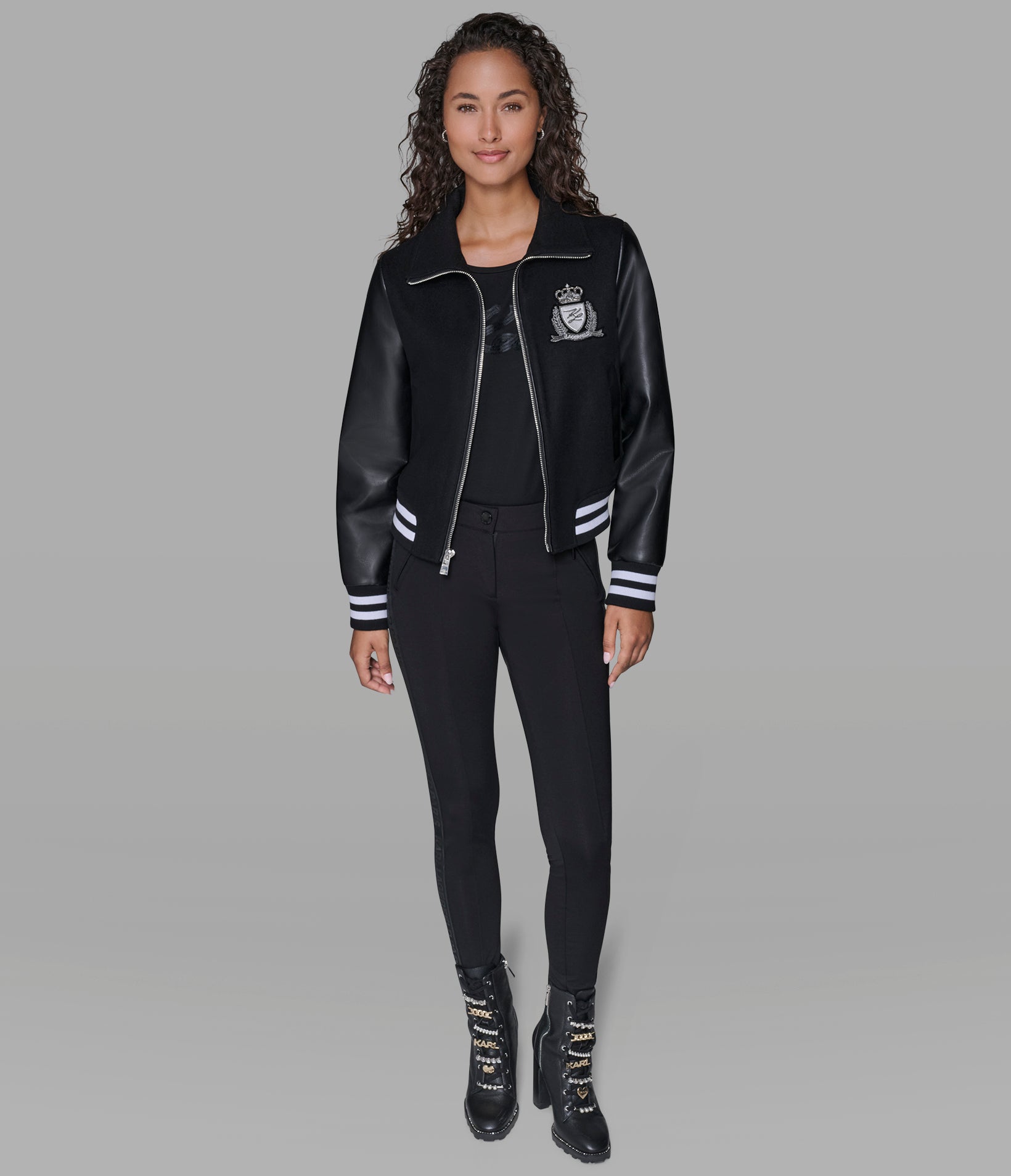 WOOL VARSITY JACKET VIEW 3 | Women's Clothing WOOL VARSITY JACKET VIEW 3 | Women's Clothing