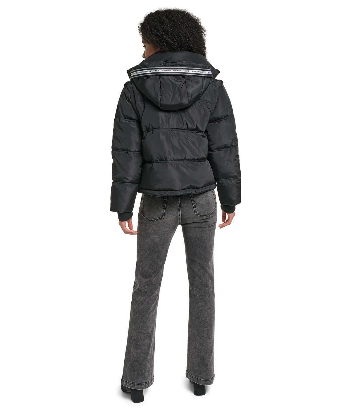 CROPPED VEST LONG SLEEVE PUFFER COAT VIEW 5 CROPPED VEST LONG SLEEVE PUFFER COAT VIEW 5