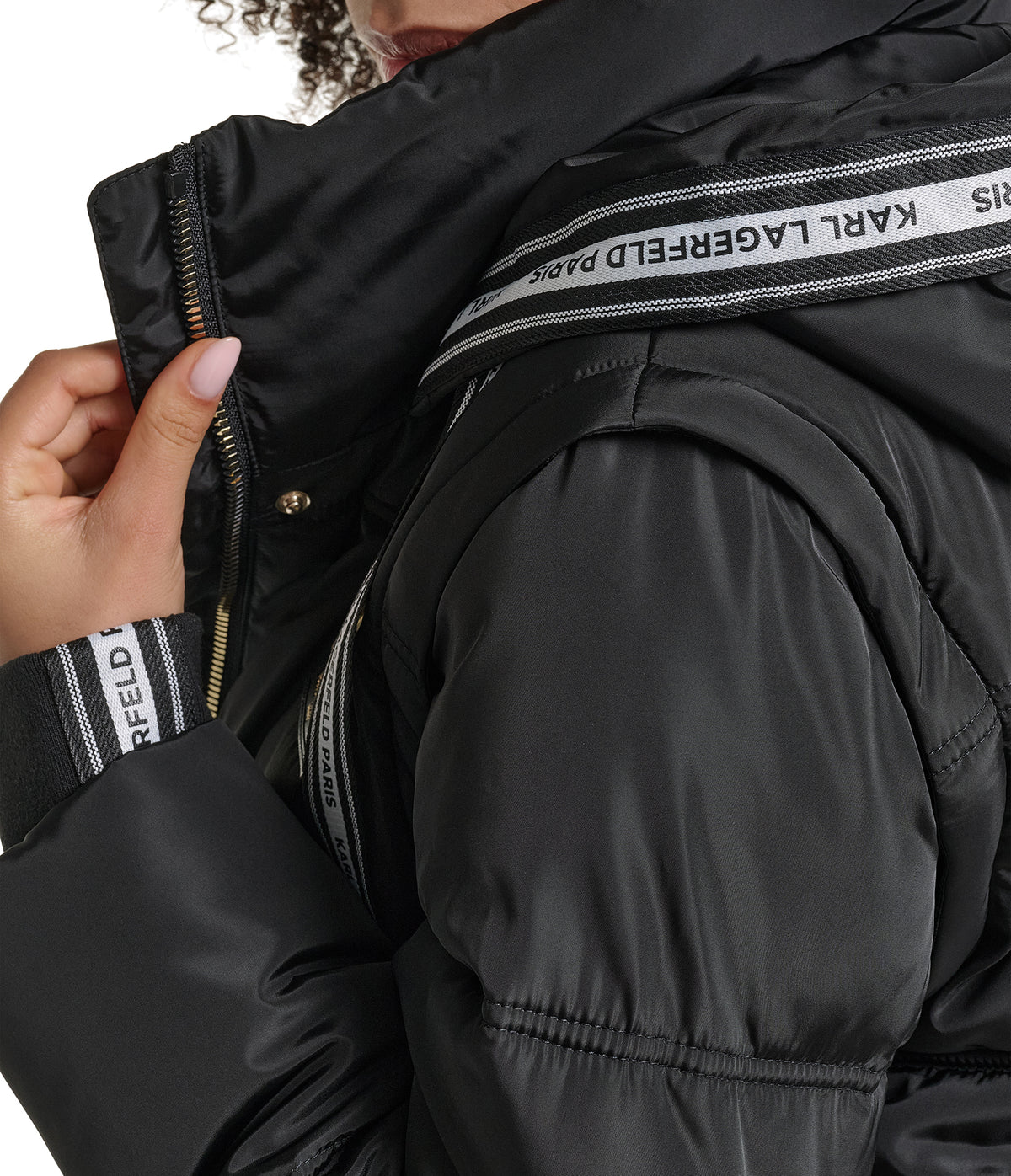 CROPPED VEST LONG SLEEVE PUFFER COAT VIEW 7 CROPPED VEST LONG SLEEVE PUFFER COAT VIEW 7