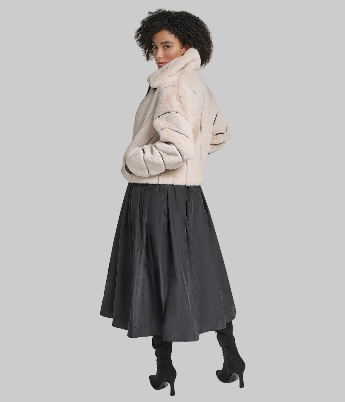 CHANNEL FAUX MINK AND PU BOMBER VIEW 6 CHANNEL FAUX MINK AND PU BOMBER VIEW 6