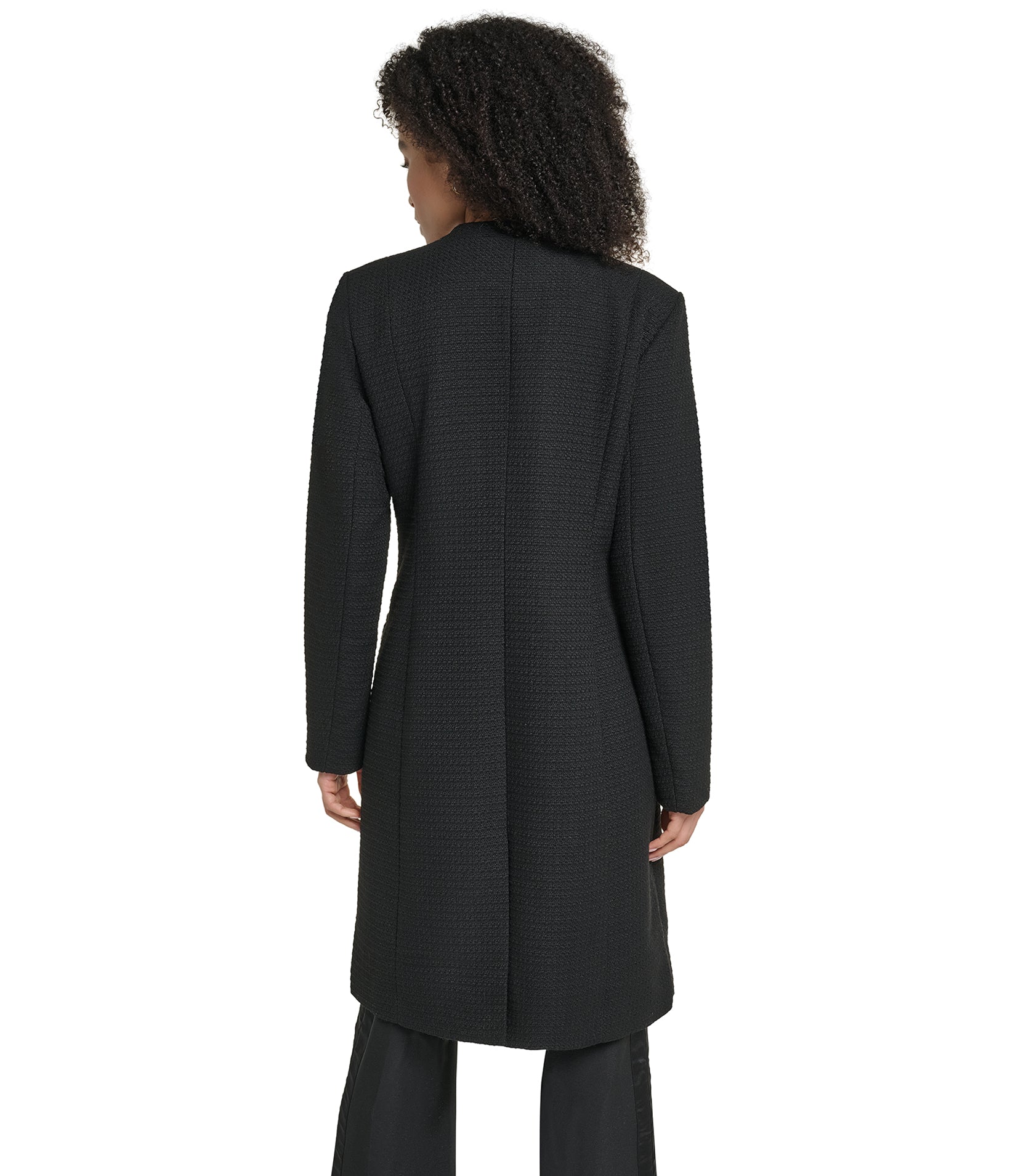 Tweed Collarless Jacket | Outerwear | Karl Lagerfeld Paris