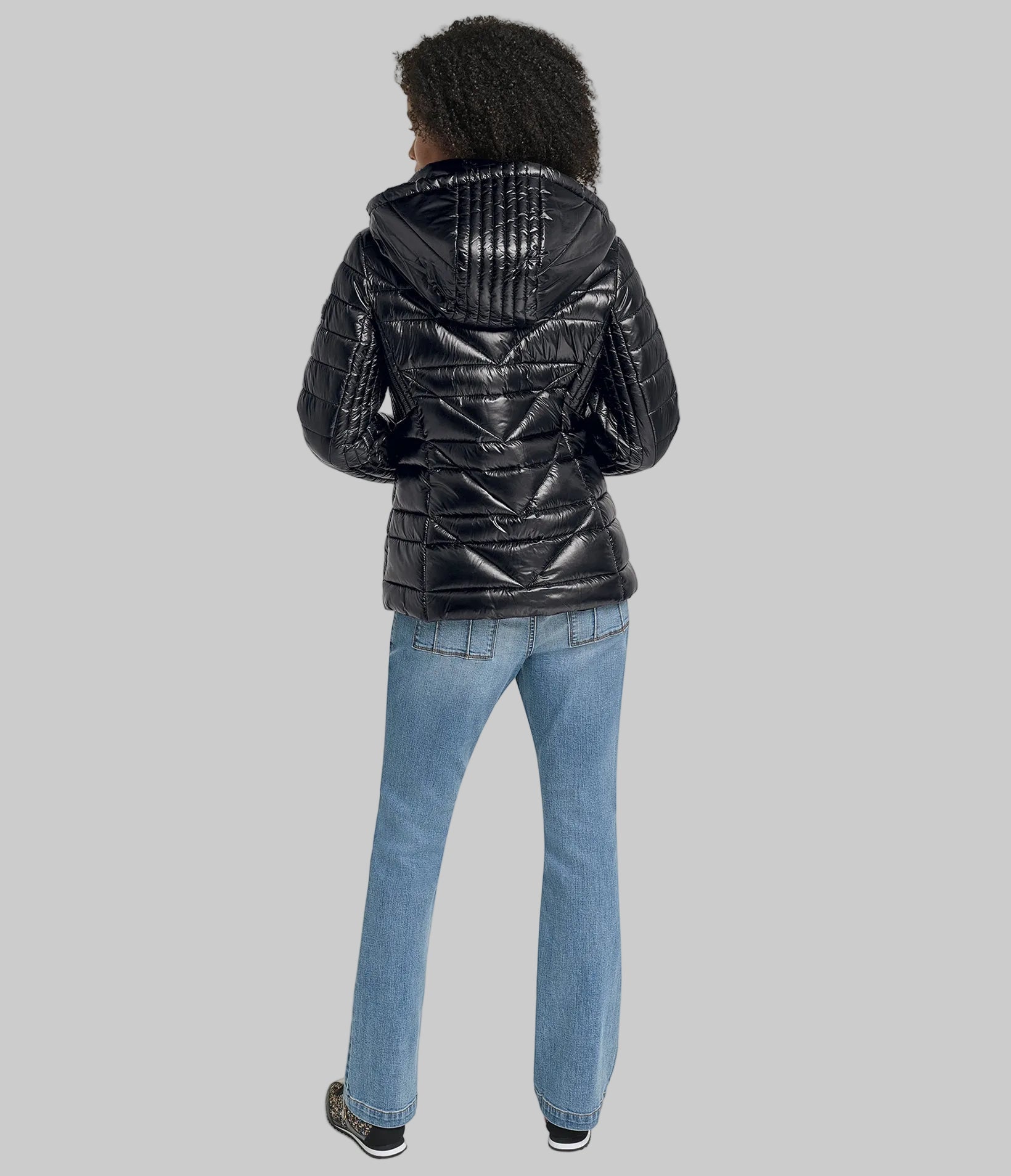 SHORT PUFFER JACKET WITH LOGO VIEW 6 SHORT PUFFER JACKET WITH LOGO VIEW 6