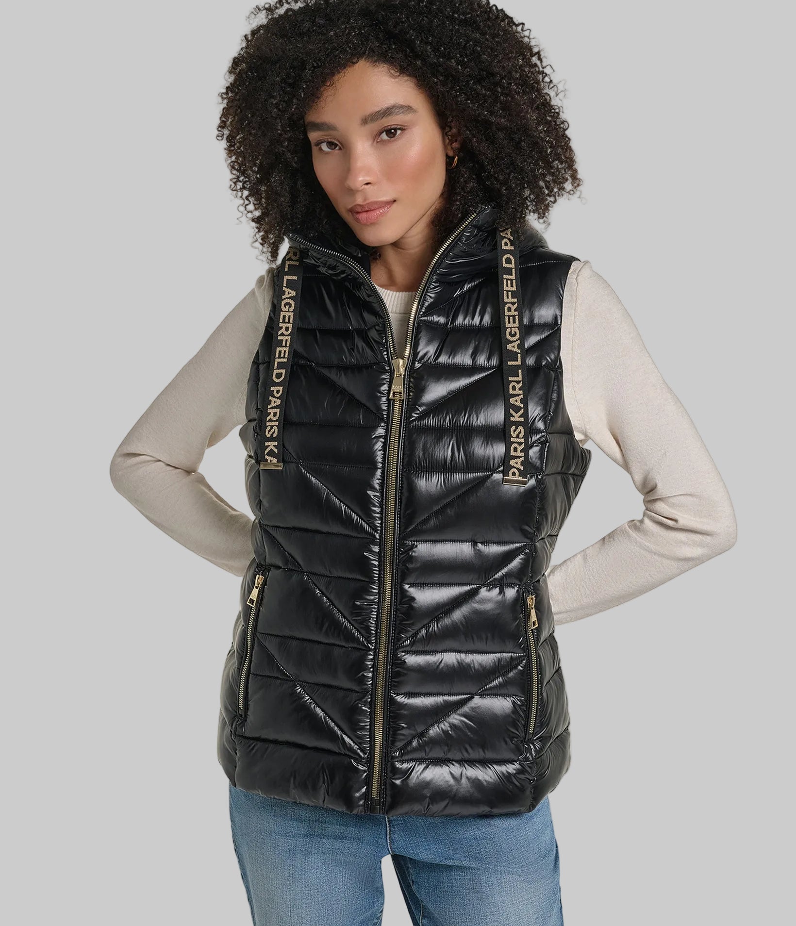 OPP HOODED LOGO PUFFER VEST VIEW 1 OPP HOODED LOGO PUFFER VEST VIEW 1