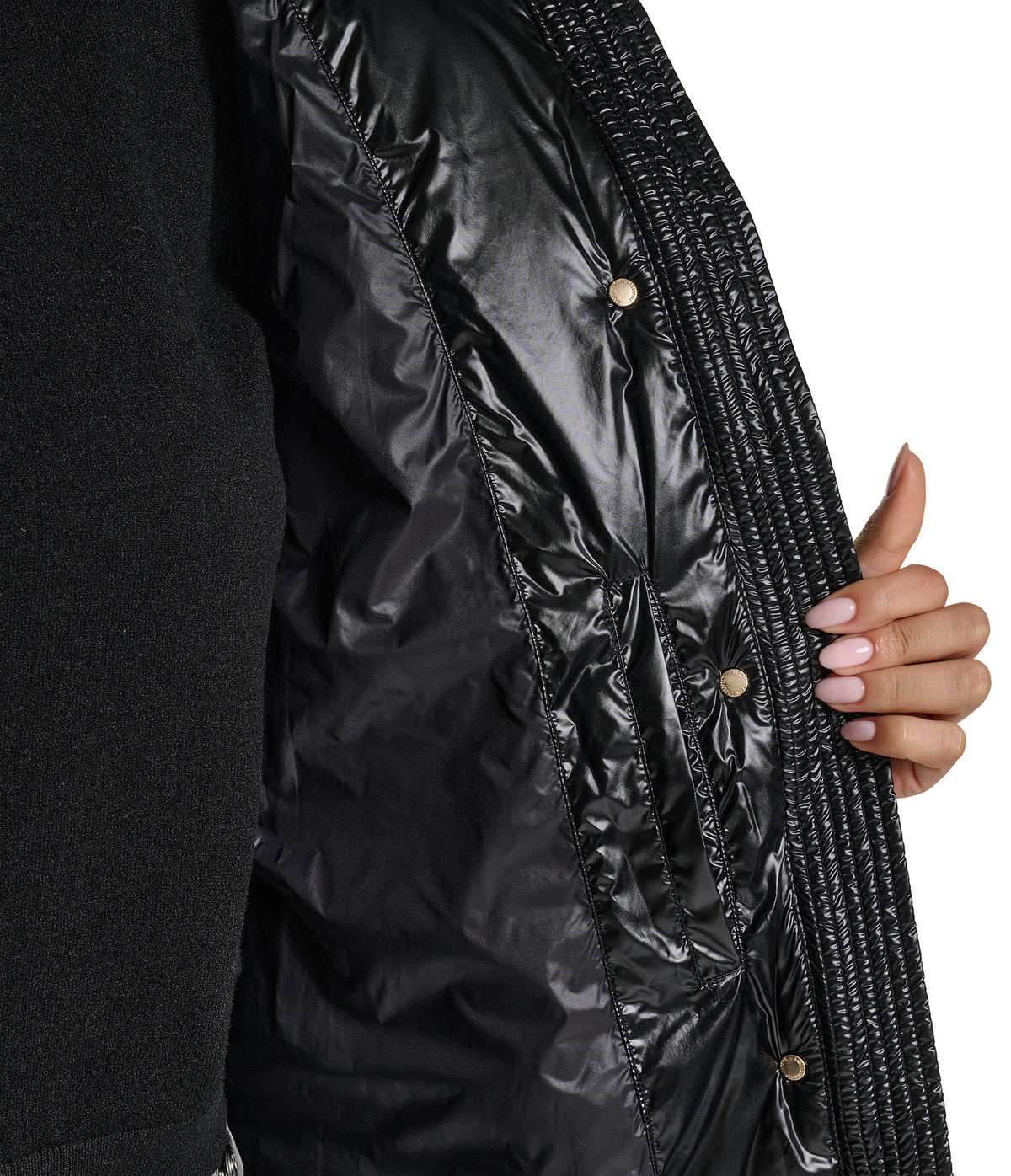 HOODED BELTED HYBRID DOWN PUFFER VIEW 8 | Women's Clothing HOODED BELTED HYBRID DOWN PUFFER VIEW 8 | Women's Clothing