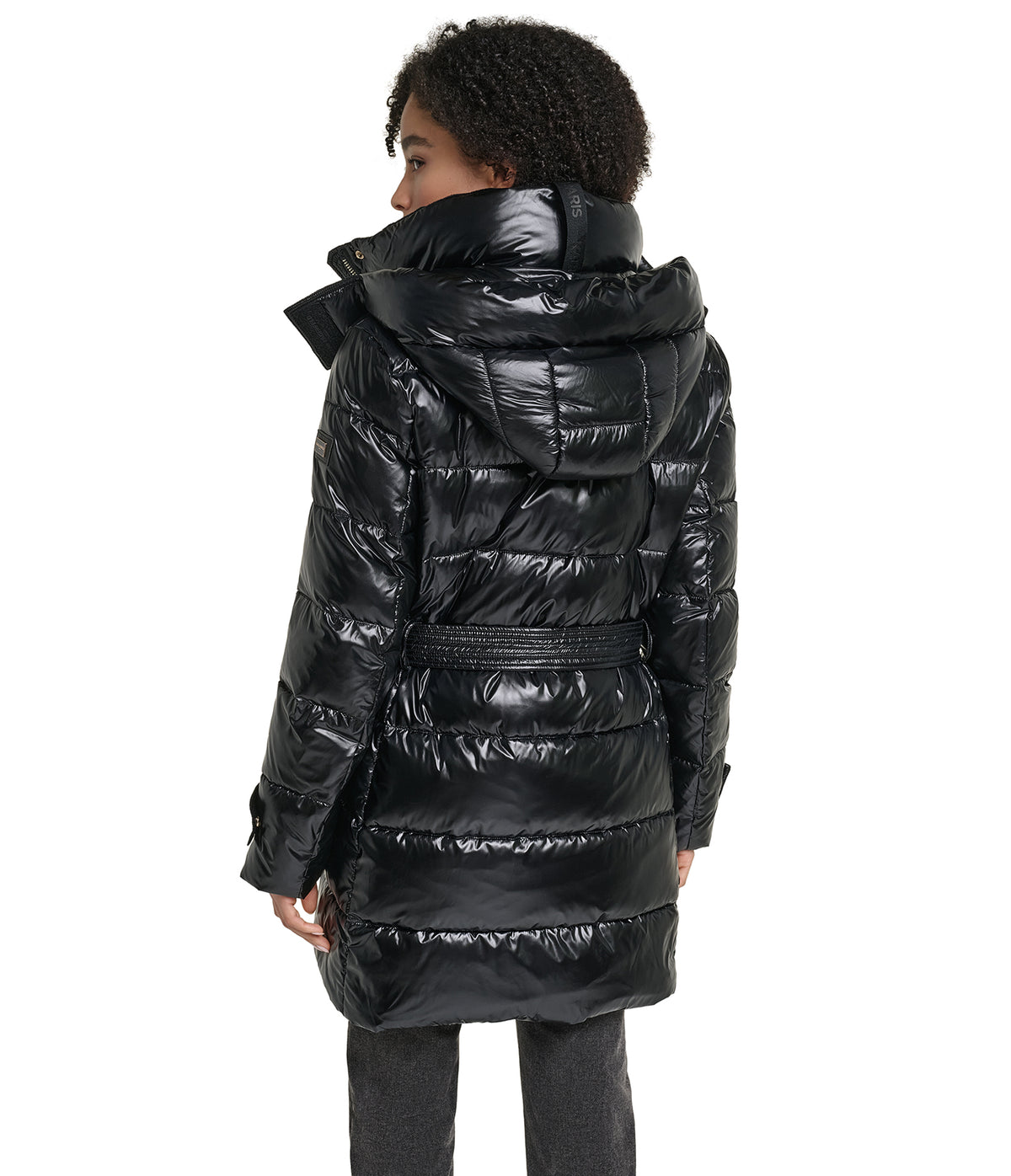 HOODED BELTED HYBRID DOWN PUFFER View 2 | Extra 30% Off HOODED BELTED HYBRID DOWN PUFFER View 2 | Extra 30% Off