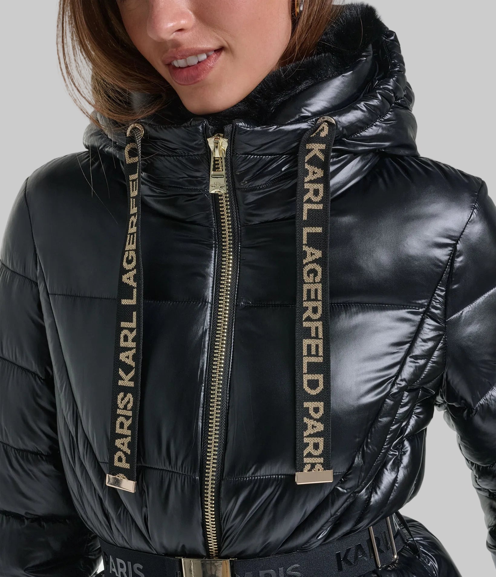 SHORT BELTED PUFFER JACKET VIEW 7 SHORT BELTED PUFFER JACKET VIEW 7