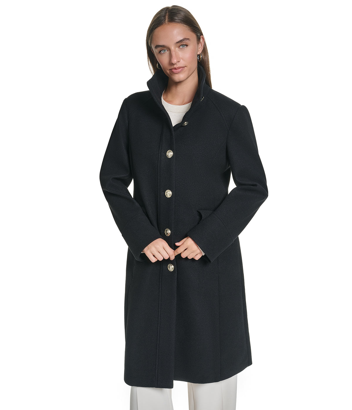 BRUSHED HIGH NECK COAT VIEW 5 BRUSHED HIGH NECK COAT VIEW 5
