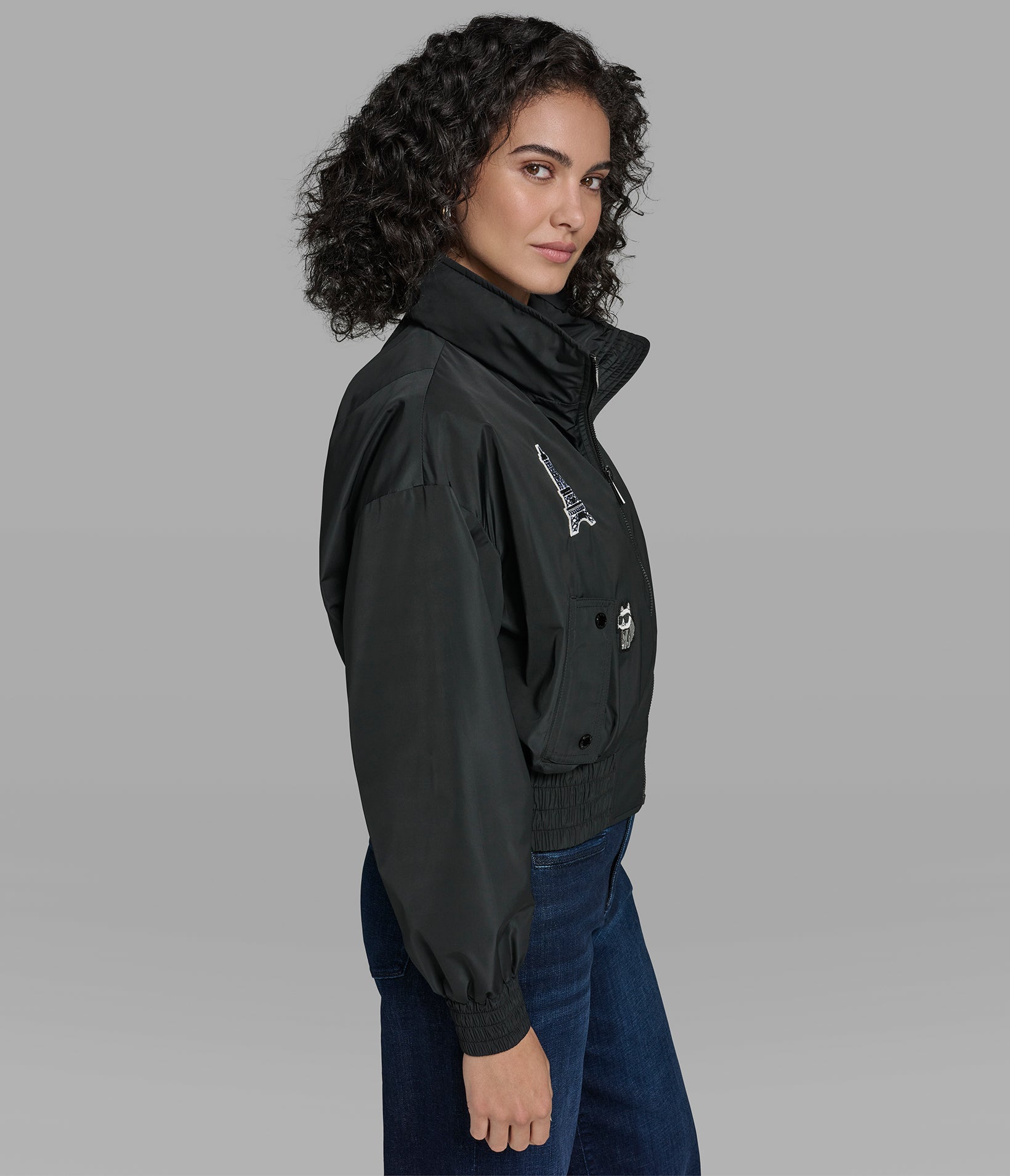 PATCH BOMBER JACKET VIEW 3 | Women's Clothing PATCH BOMBER JACKET VIEW 3 | Women's Clothing