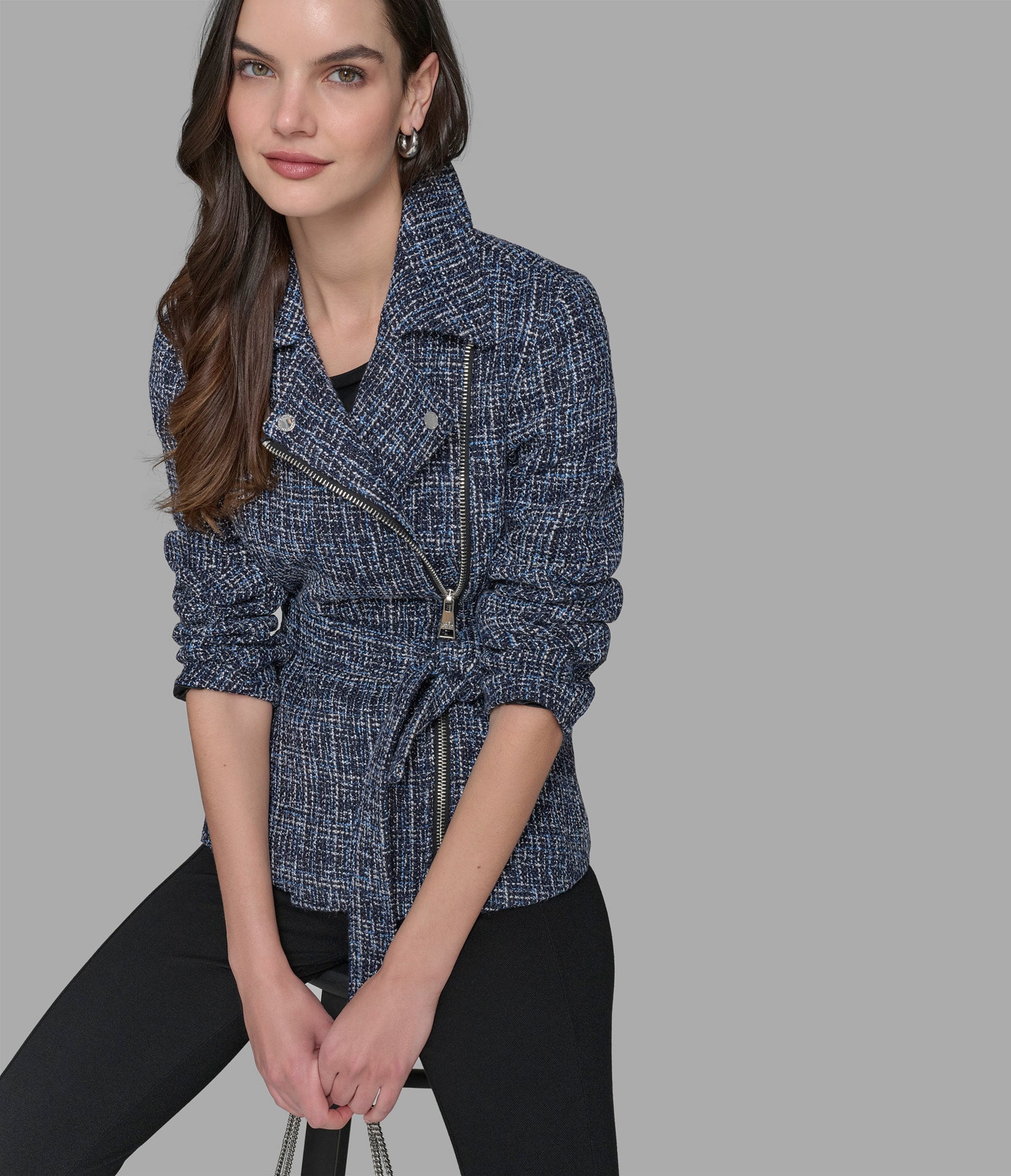 BELTED TWEED MOTO JACKET VIEW 6 | Women's Clothing BELTED TWEED MOTO JACKET VIEW 6 | Women's Clothing