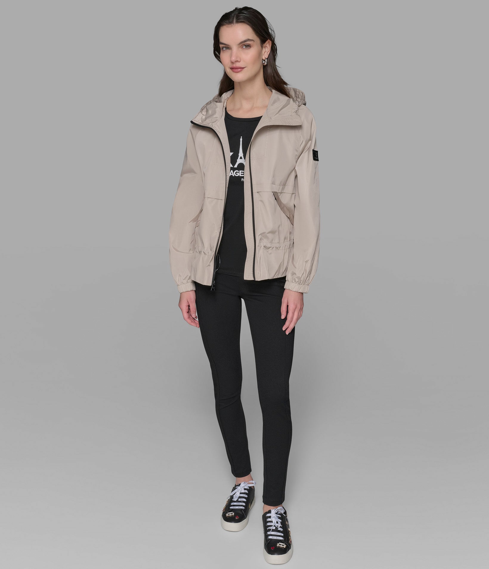 PEPLUM BOMBER WITH HOOD VIEW 3 | Women's Clothing PEPLUM BOMBER WITH HOOD VIEW 3 | Women's Clothing