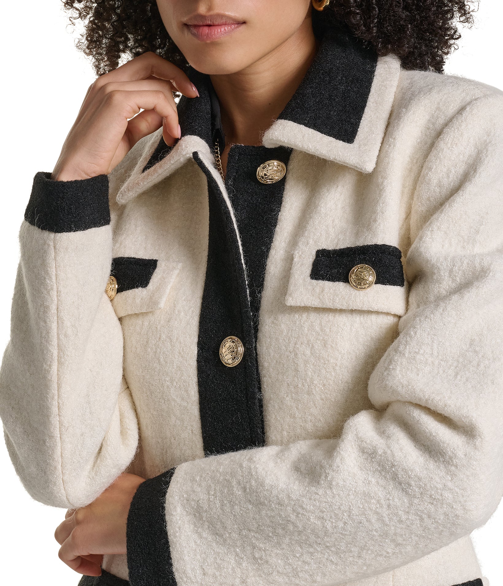 LONG COLLAR CONTRAST COAT VIEW 9 LONG COLLAR CONTRAST COAT VIEW 9