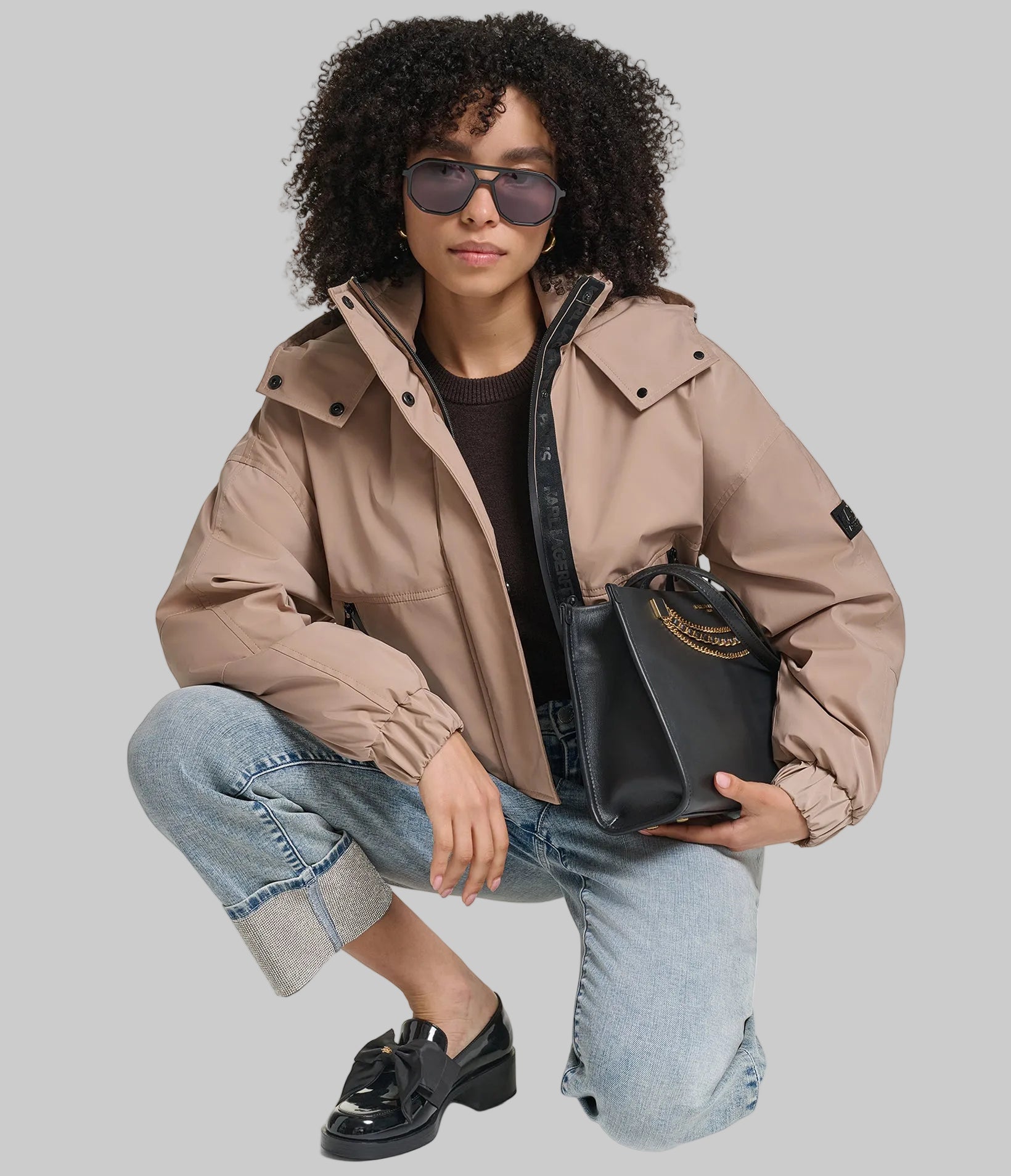 CROPPED LOGO BOMBER View 1 | Women's Outerwear CROPPED LOGO BOMBER View 1 | Women's Outerwear