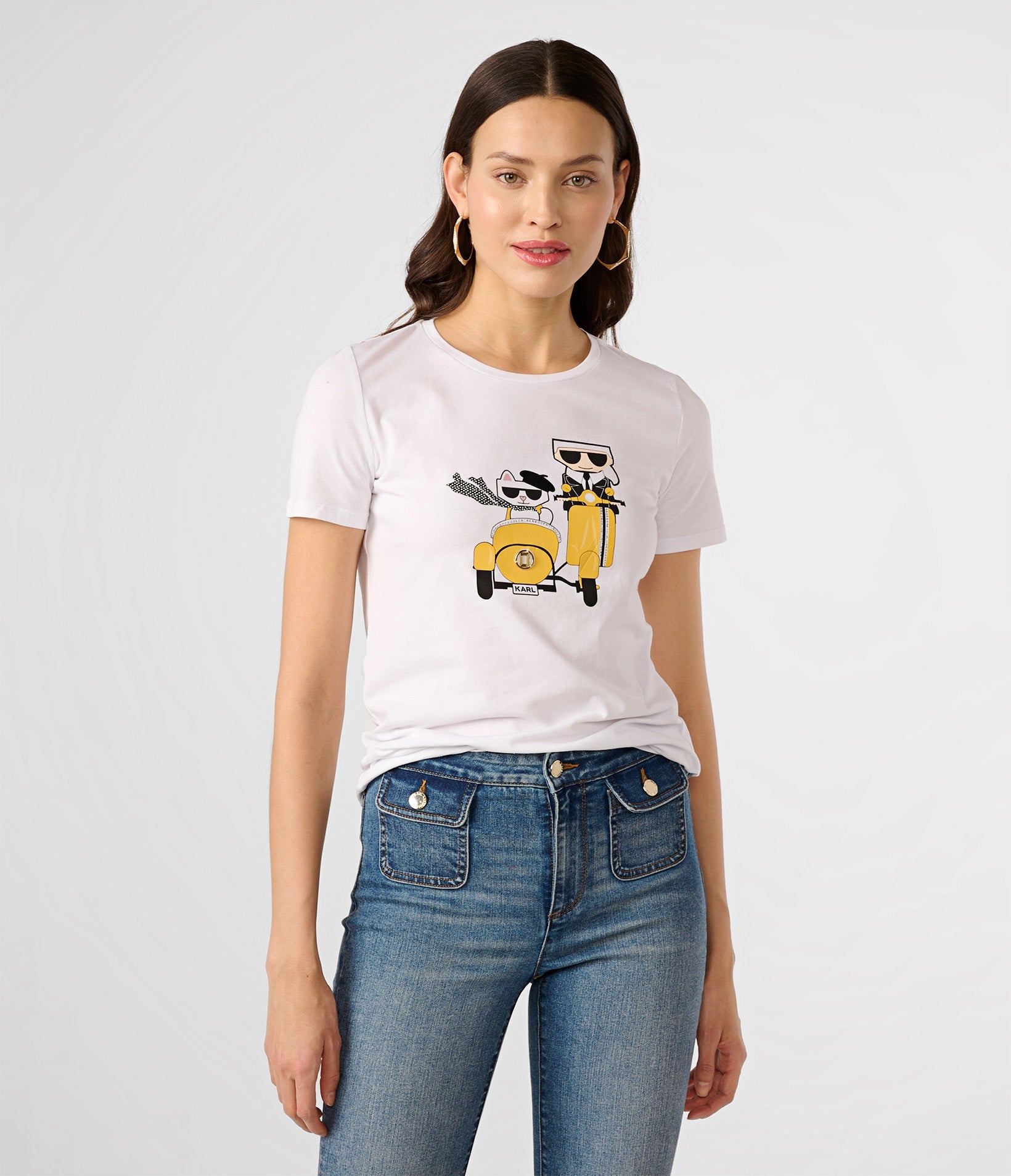 KARL AND CHOUPETTE MOPED TEE