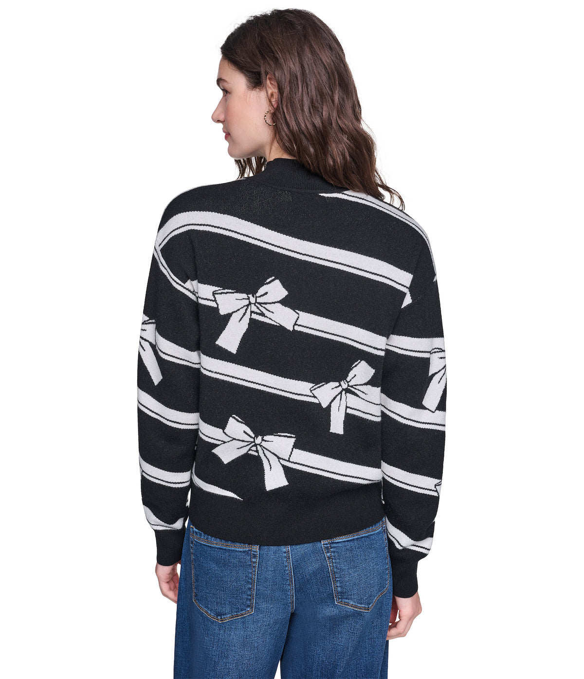 3D BOW PRINT SWEATER VIEW 2 3D BOW PRINT SWEATER VIEW 2