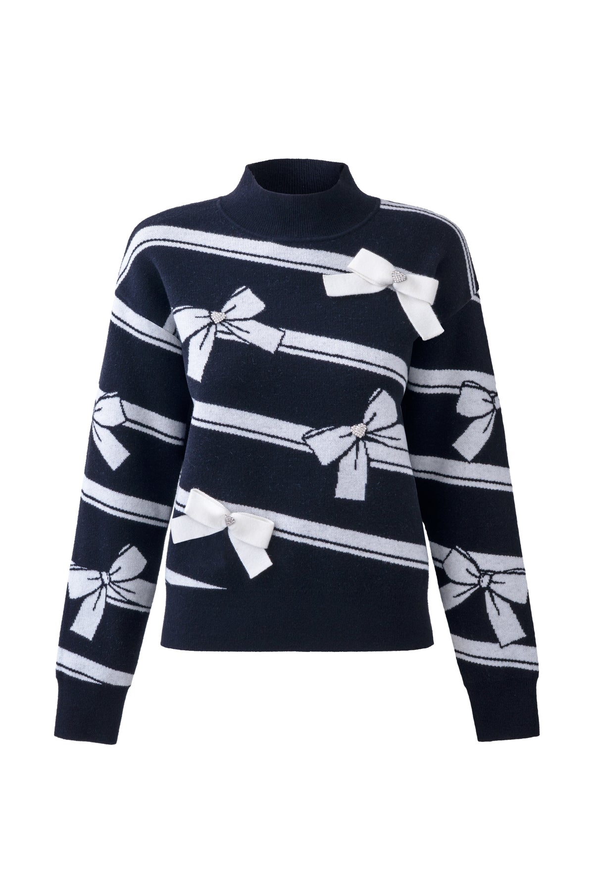 3D BOW PRINT SWEATER View 2 | Women's Clothing 3D BOW PRINT SWEATER View 2 | Women's Clothing