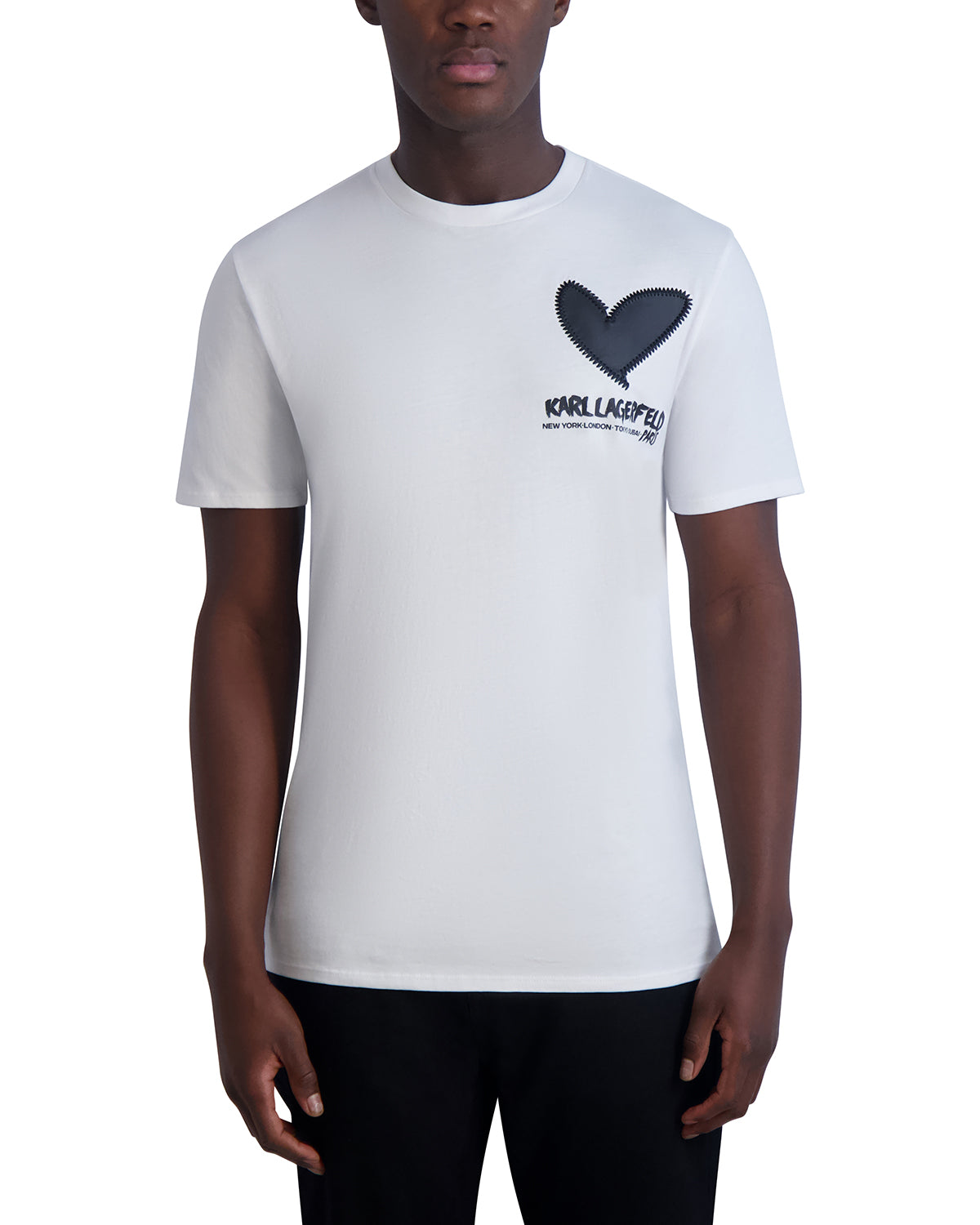 EMBROIDERED HEART LOGO T-SHIRT | Karl Lagerfeld Paris 