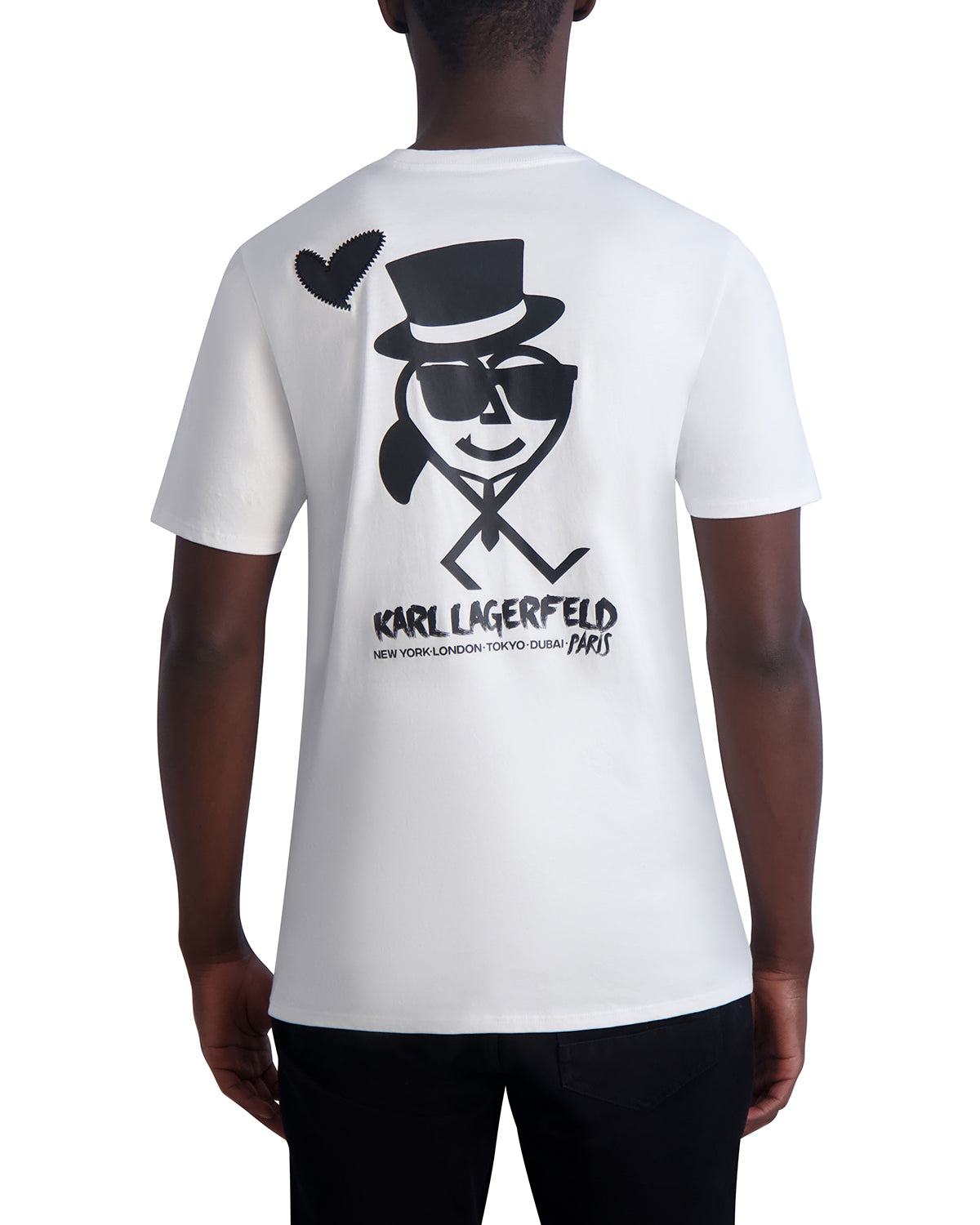 EMBROIDERED HEART LOGO T-SHIRT | Karl Lagerfeld Paris 