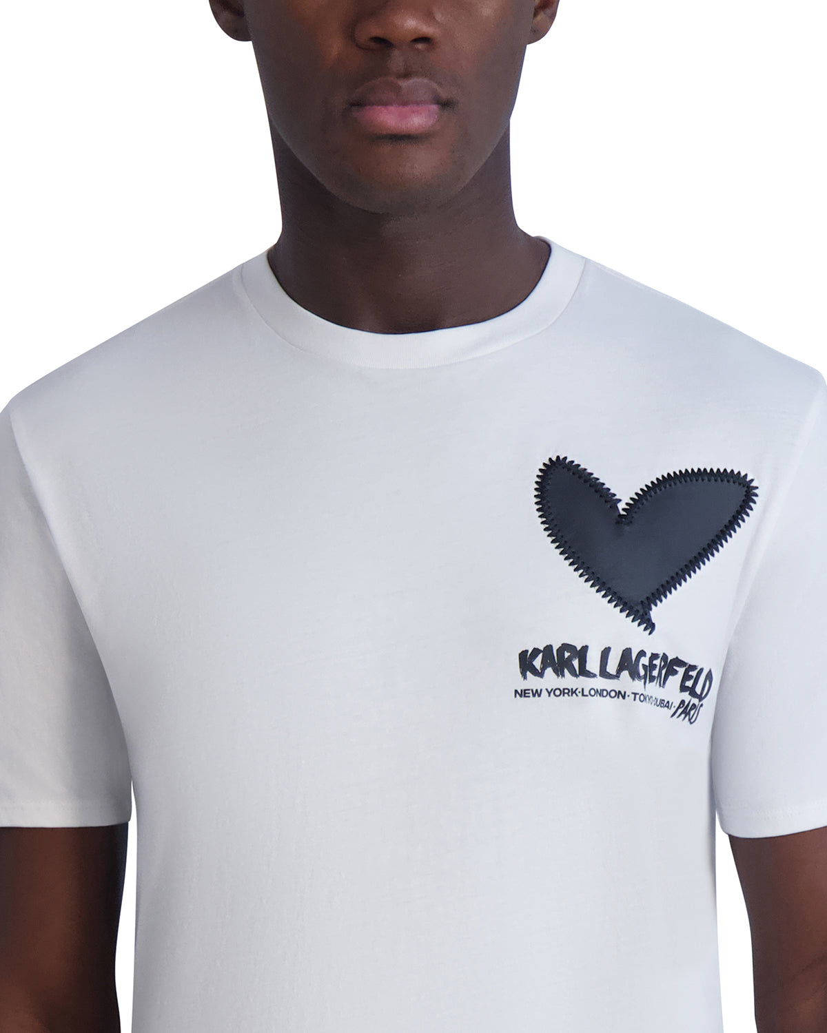 EMBROIDERED HEART LOGO T-SHIRT | Karl Lagerfeld Paris 