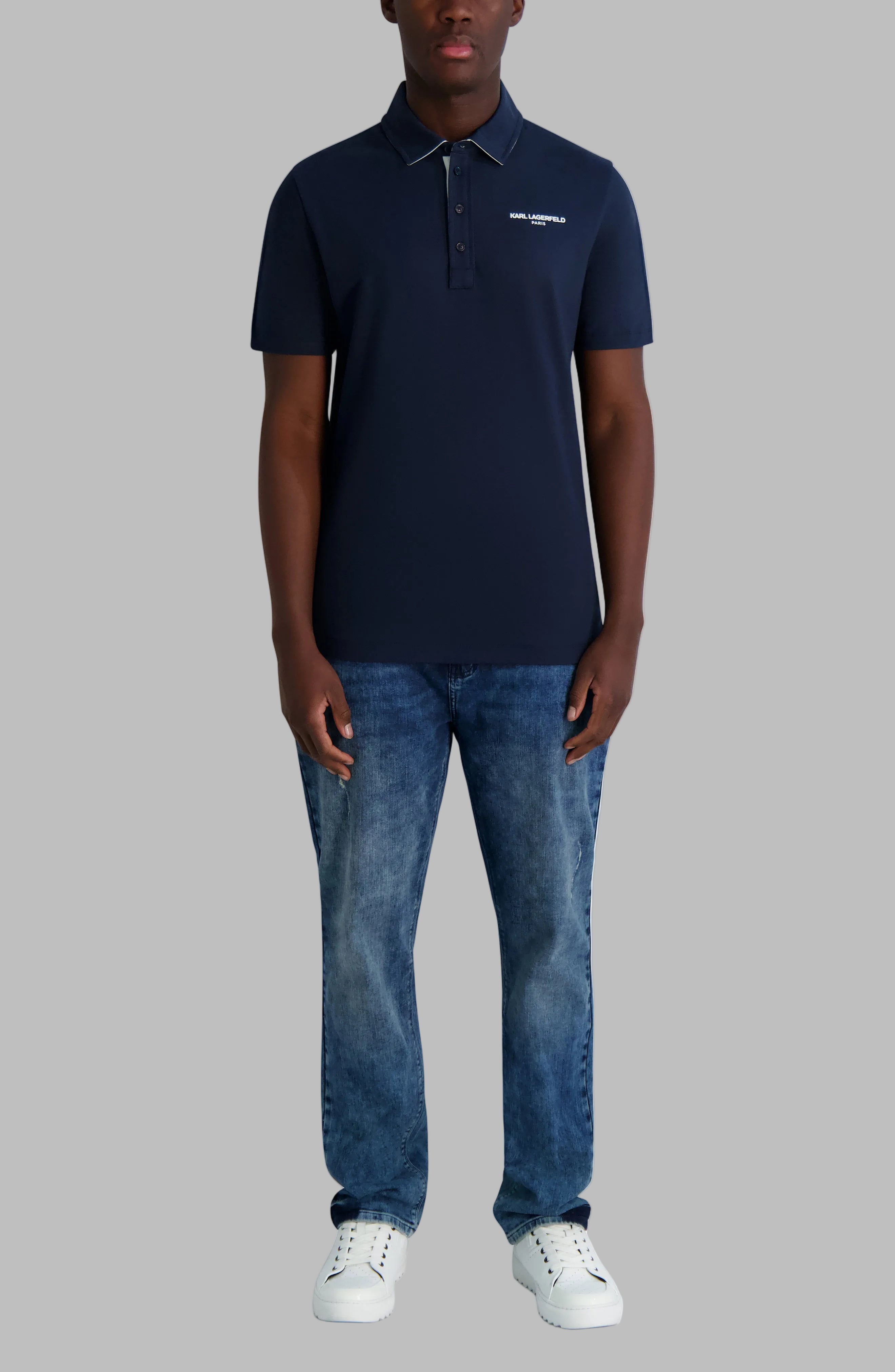 LOGO POLO WITH PLACKET DETAIL VIEW 4 | New Men's Arrivals LOGO POLO WITH PLACKET DETAIL VIEW 4 | New Men's Arrivals