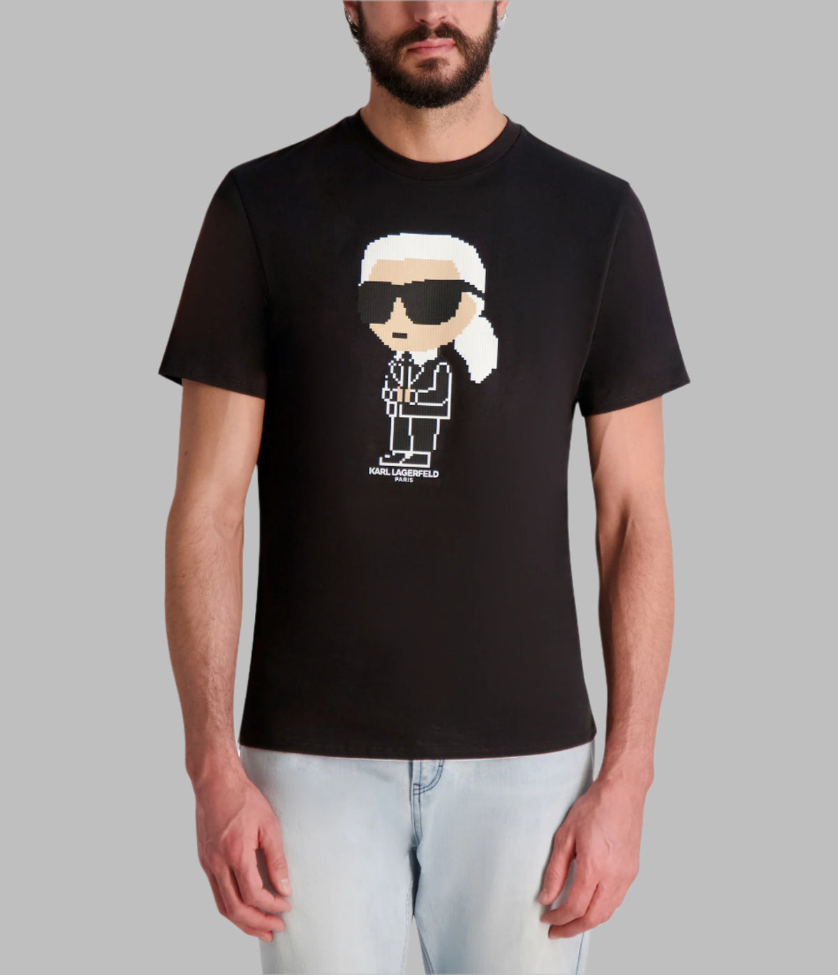 Pixelated Karl Character T Shirt Tees Polos Karl Lagerfeld Paris