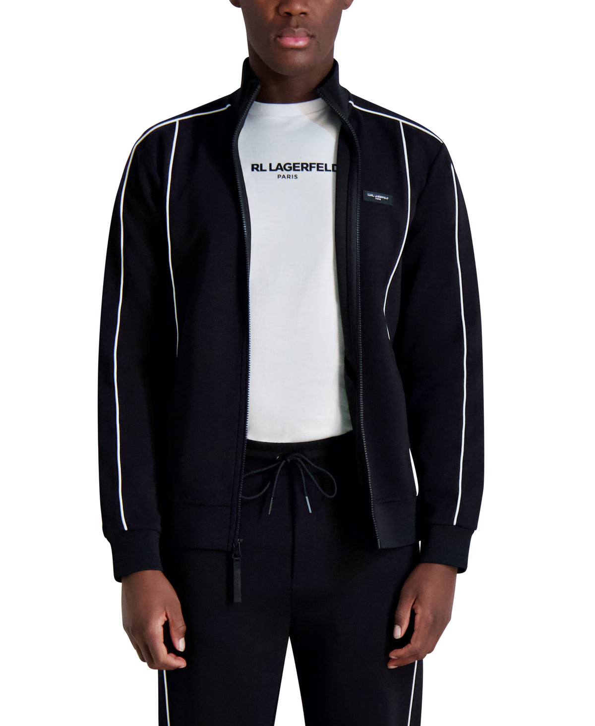 Tipped Zip Track Jacket | Jackets & Blazers | Karl Lagerfeld Paris 