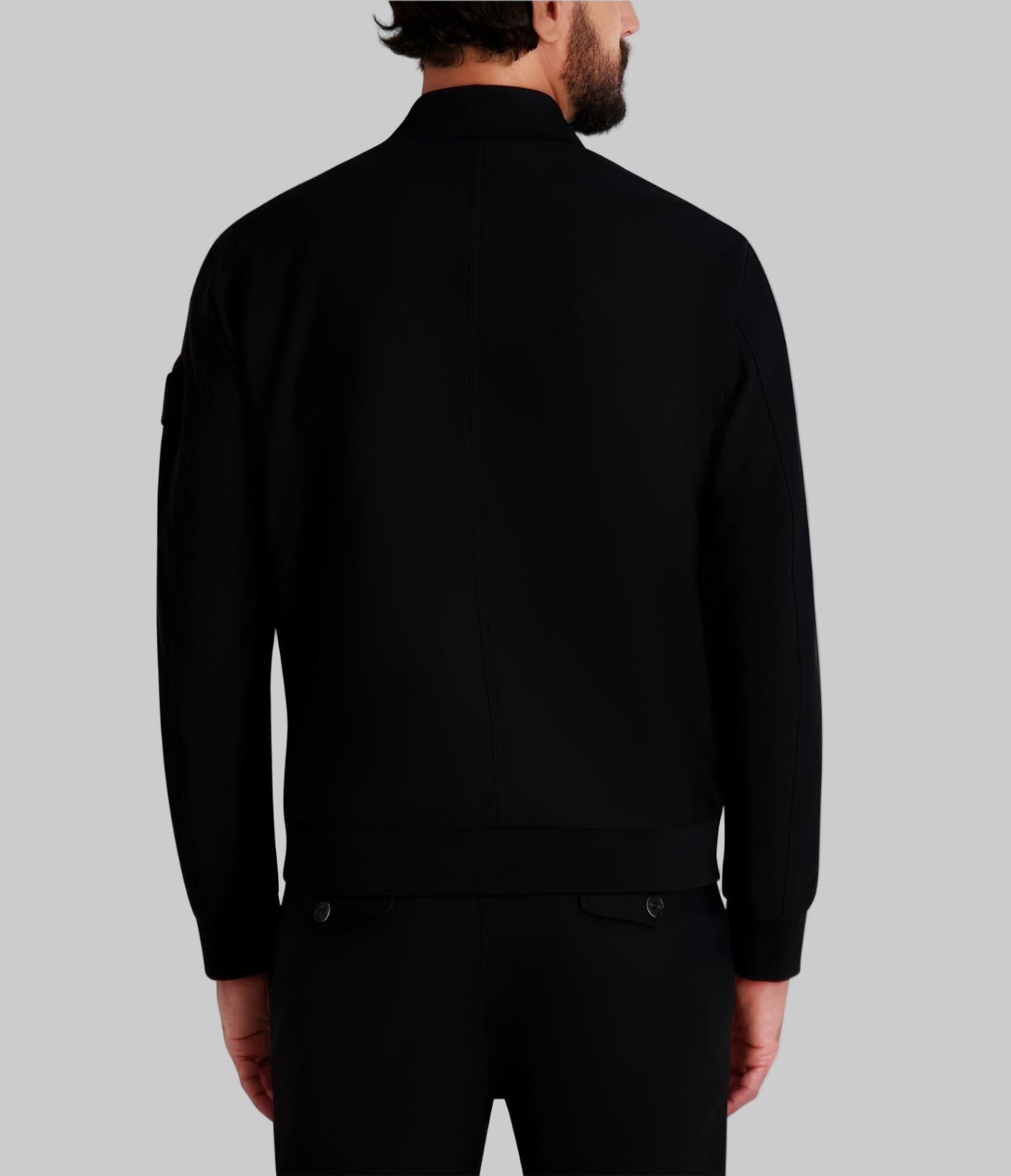 SOLID PONTE ARM POCKET BOMBER VIEW 2 SOLID PONTE ARM POCKET BOMBER VIEW 2