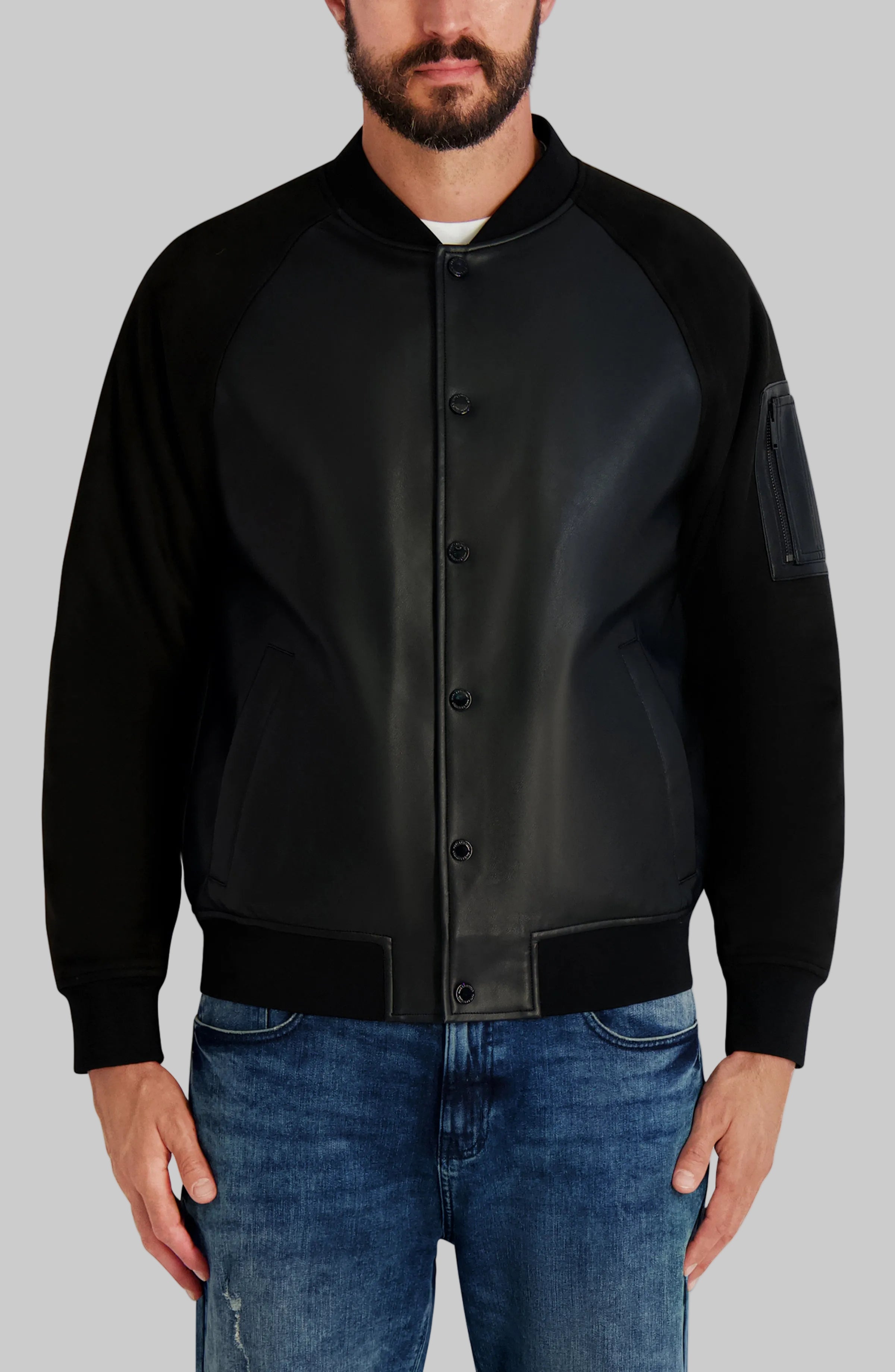 RAGLAN BOMBER WITH SNAP BUTTONS VIEW 6 RAGLAN BOMBER WITH SNAP BUTTONS VIEW 6