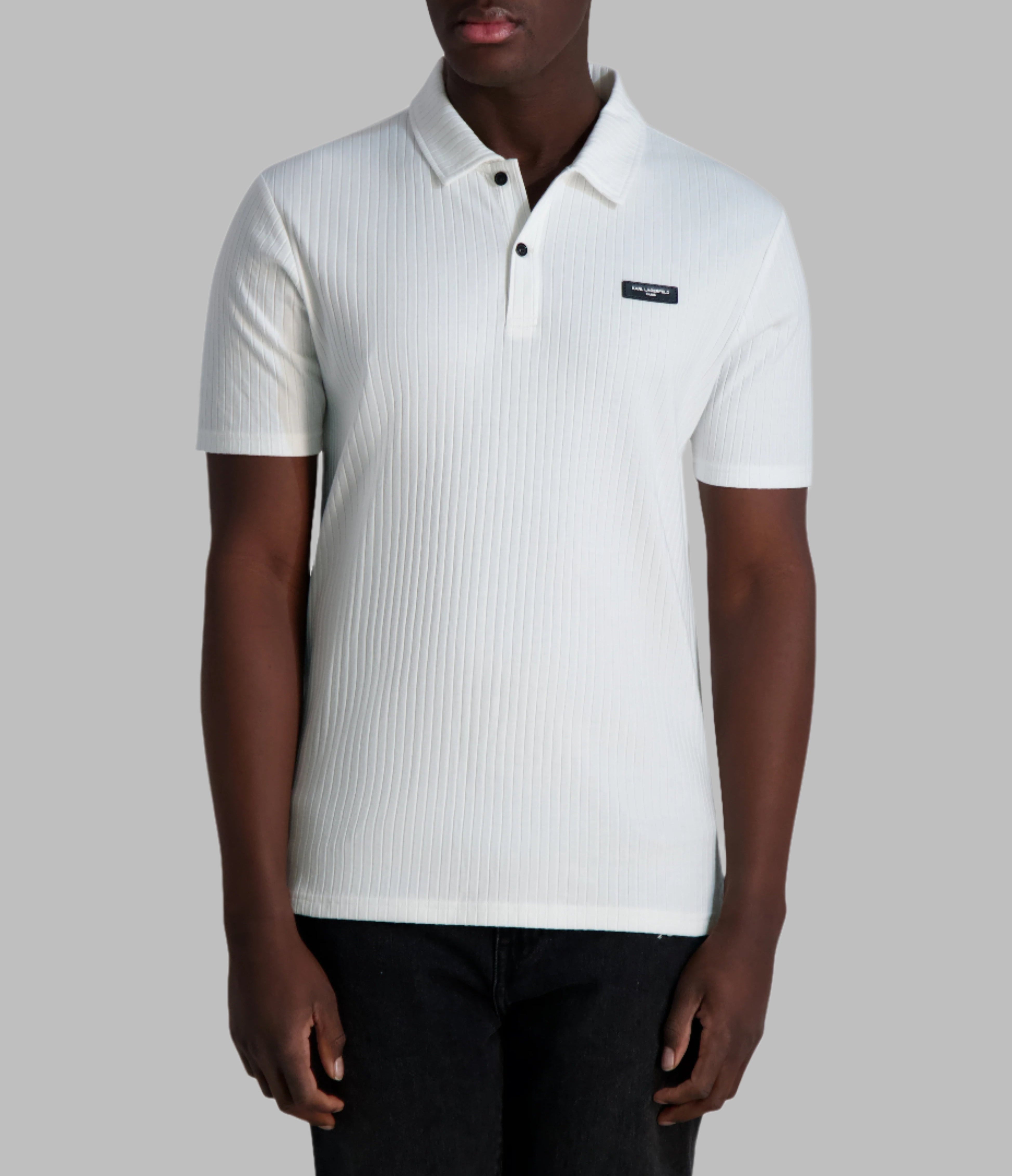 RIBBED DROP NEEDLE POLO SHIRT View 1 | Men's Sale RIBBED DROP NEEDLE POLO SHIRT View 1 | Men's Sale