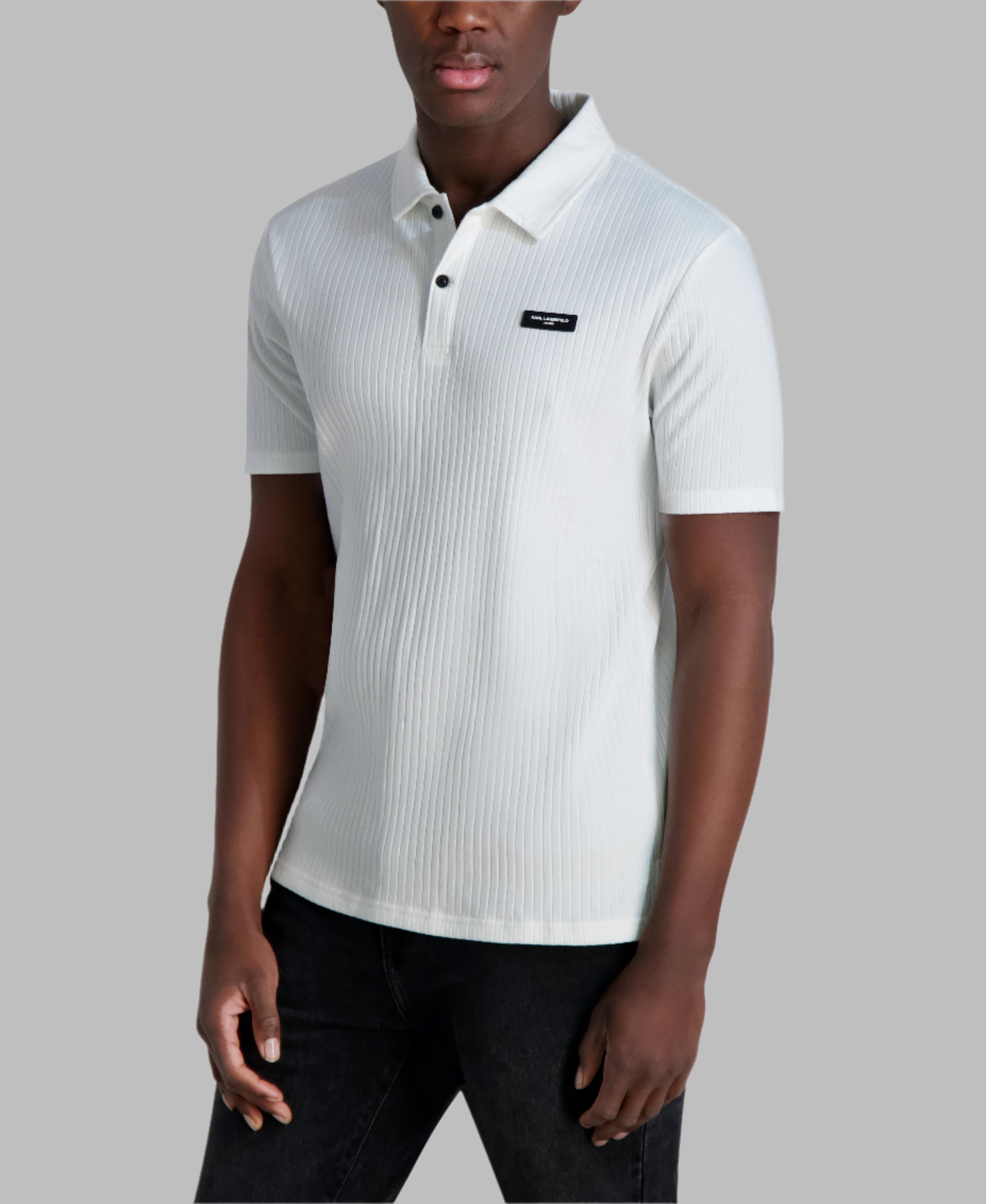 RIBBED DROP NEEDLE POLO SHIRT VIEW 3 | Men's Tees & Polos RIBBED DROP NEEDLE POLO SHIRT VIEW 3 | Men's Tees & Polos