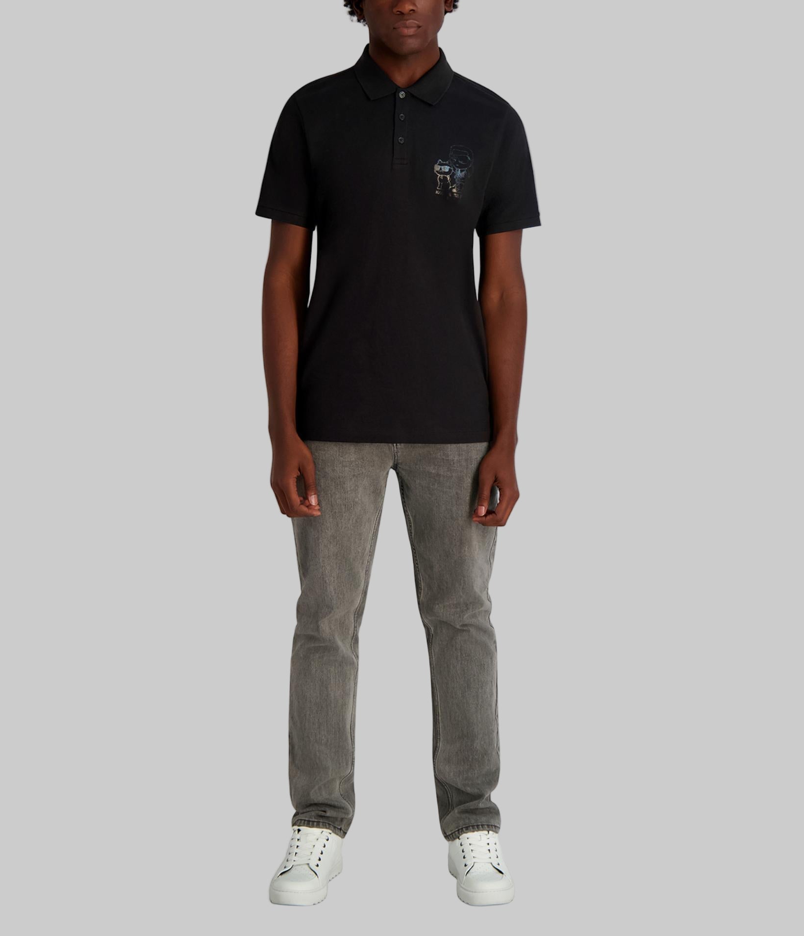 PIQUE POLO WITH PRINTED KARL AND CHOUPETTE VIEW 5 | Men's Tees & Polos PIQUE POLO WITH PRINTED KARL AND CHOUPETTE VIEW 5 | Men's Tees & Polos