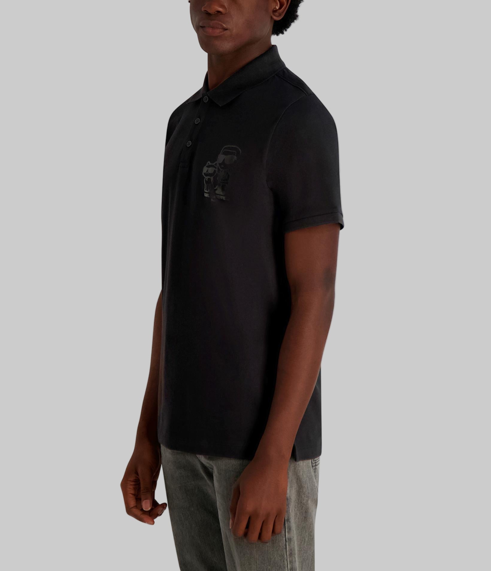 PIQUE POLO WITH PRINTED KARL AND CHOUPETTE VIEW 3 | Men's Tees & Polos PIQUE POLO WITH PRINTED KARL AND CHOUPETTE VIEW 3 | Men's Tees & Polos