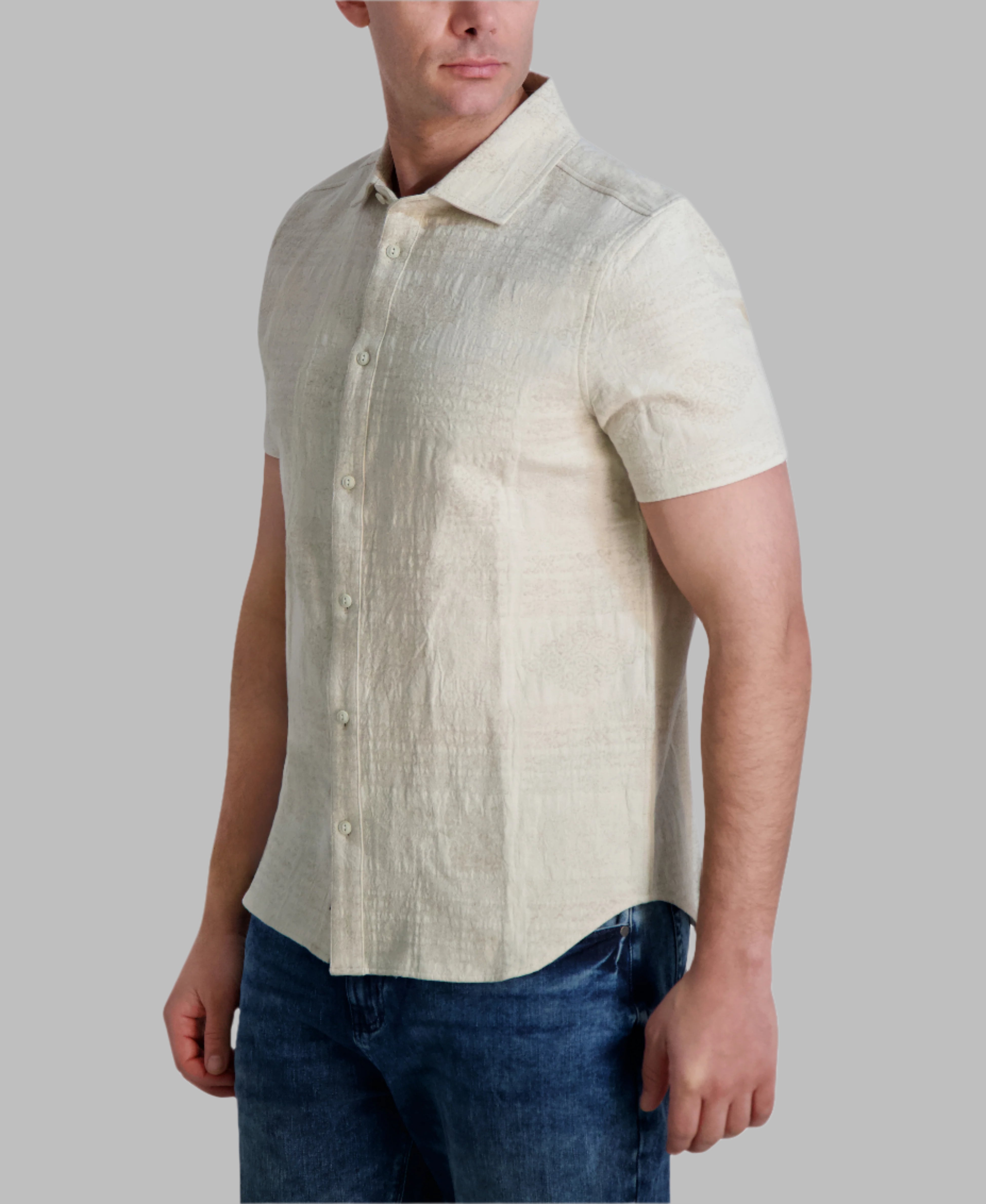 SHORT SLEEVE BUTTON FRONT SHIRT VIEW 3 SHORT SLEEVE BUTTON FRONT SHIRT VIEW 3