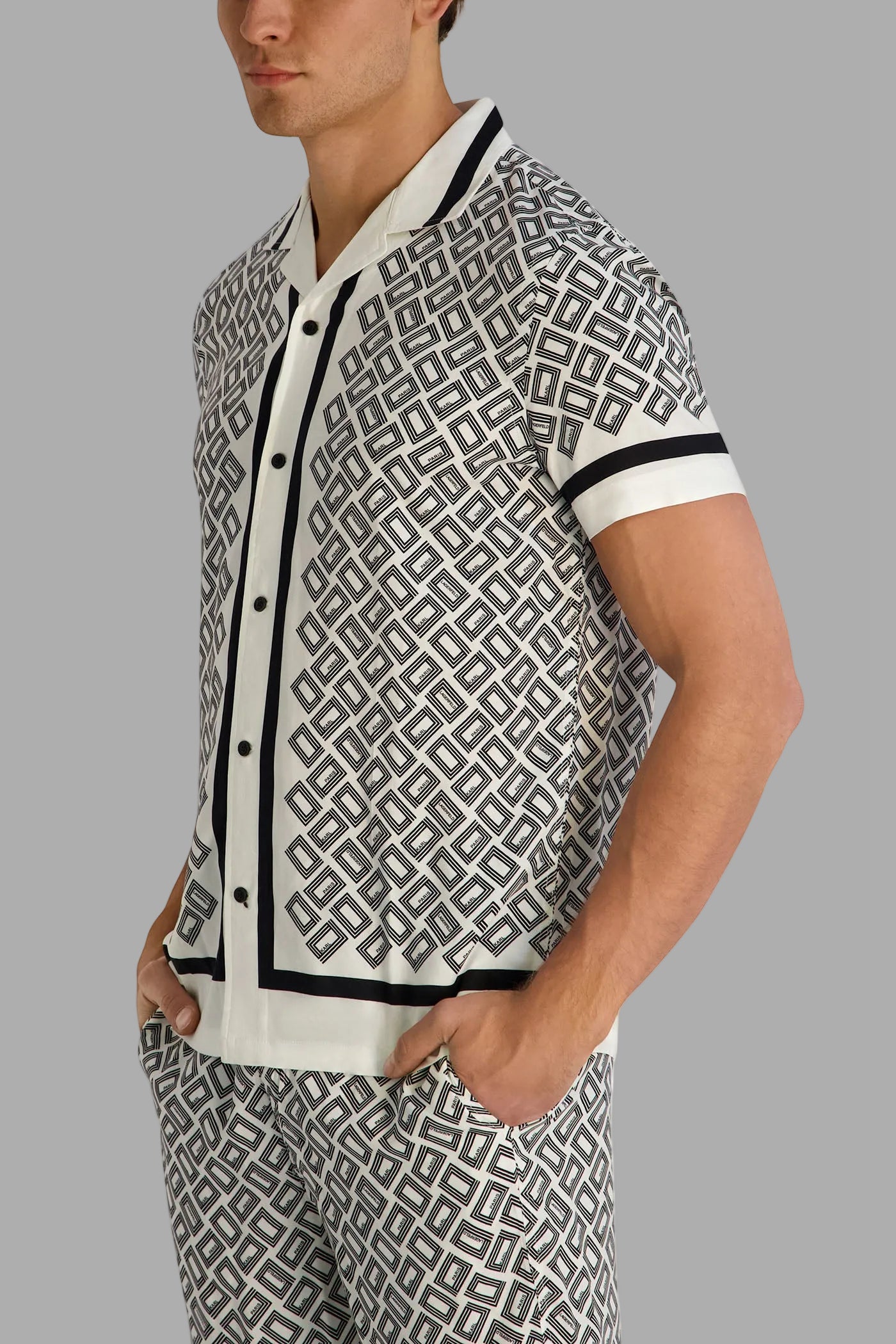 DOUBLE L PRINTED BUTTON FRONT SHIRT VIEW 3 | Men's Clothing DOUBLE L PRINTED BUTTON FRONT SHIRT VIEW 3 | Men's Clothing
