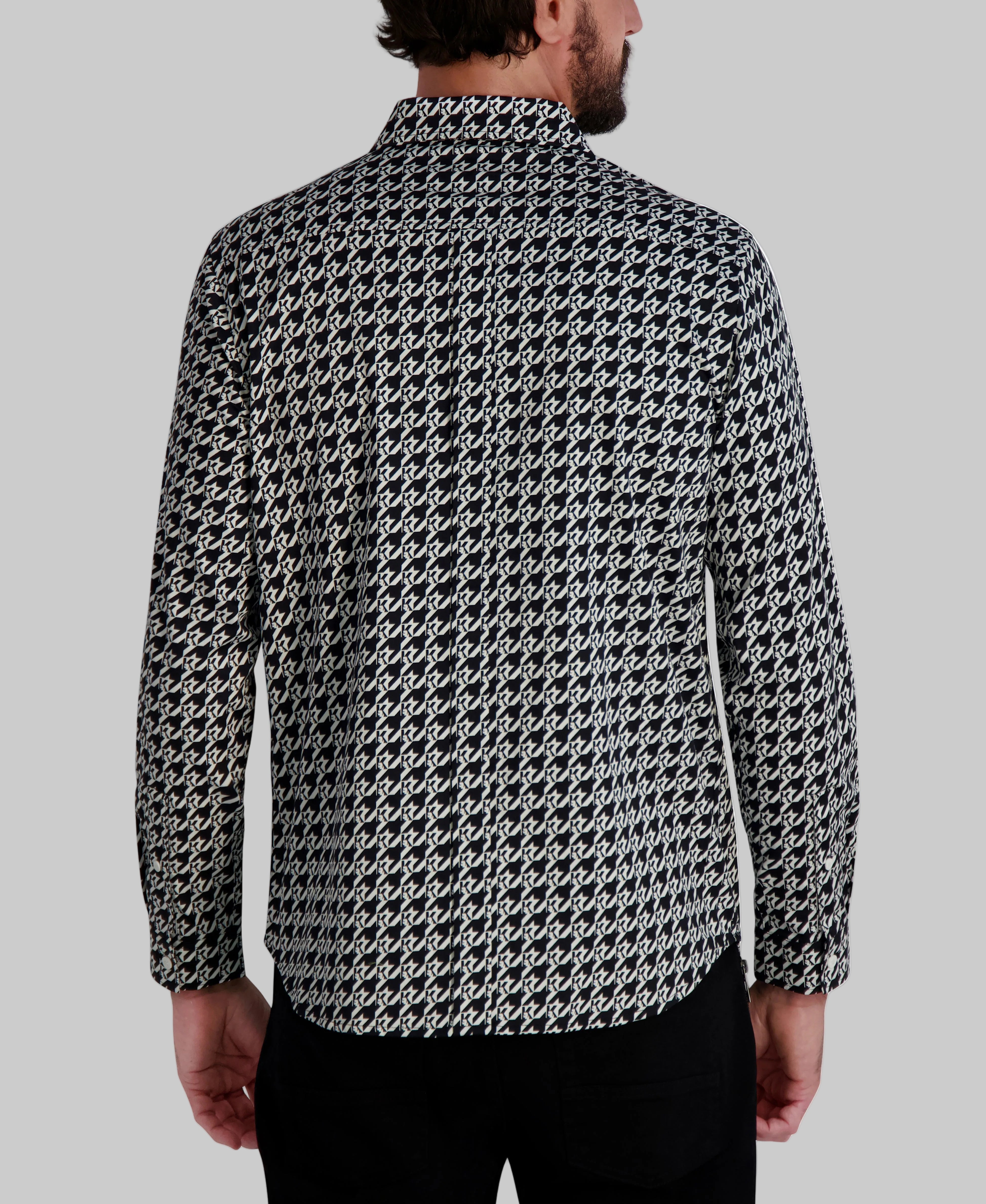 HOUNDSTOOTH KARL LOGO BUTTON UP SHIRT View 2 | Products HOUNDSTOOTH KARL LOGO BUTTON UP SHIRT View 2 | Products
