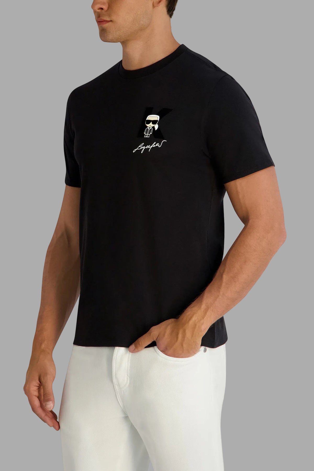 Karl Velvet K Tshirt | Tees & Polos | Karl Lagerfeld Paris