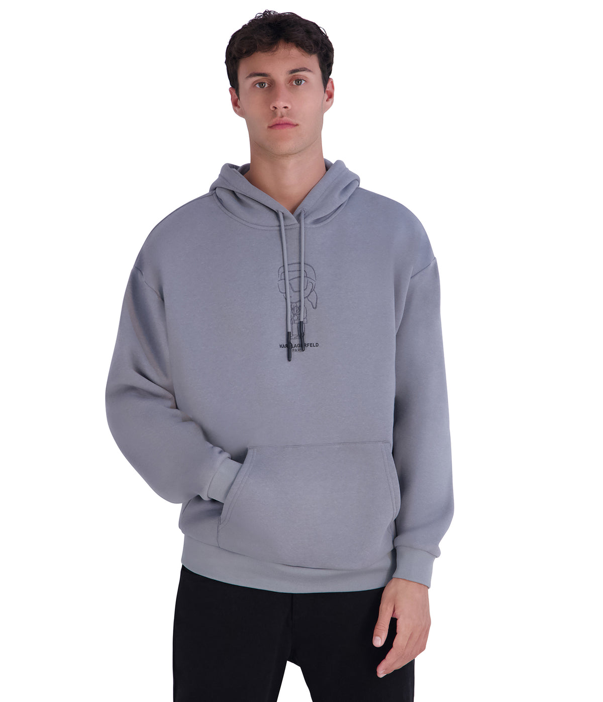 FLEECE KARL LOGO HOODIE VIEW 1 FLEECE KARL LOGO HOODIE VIEW 1