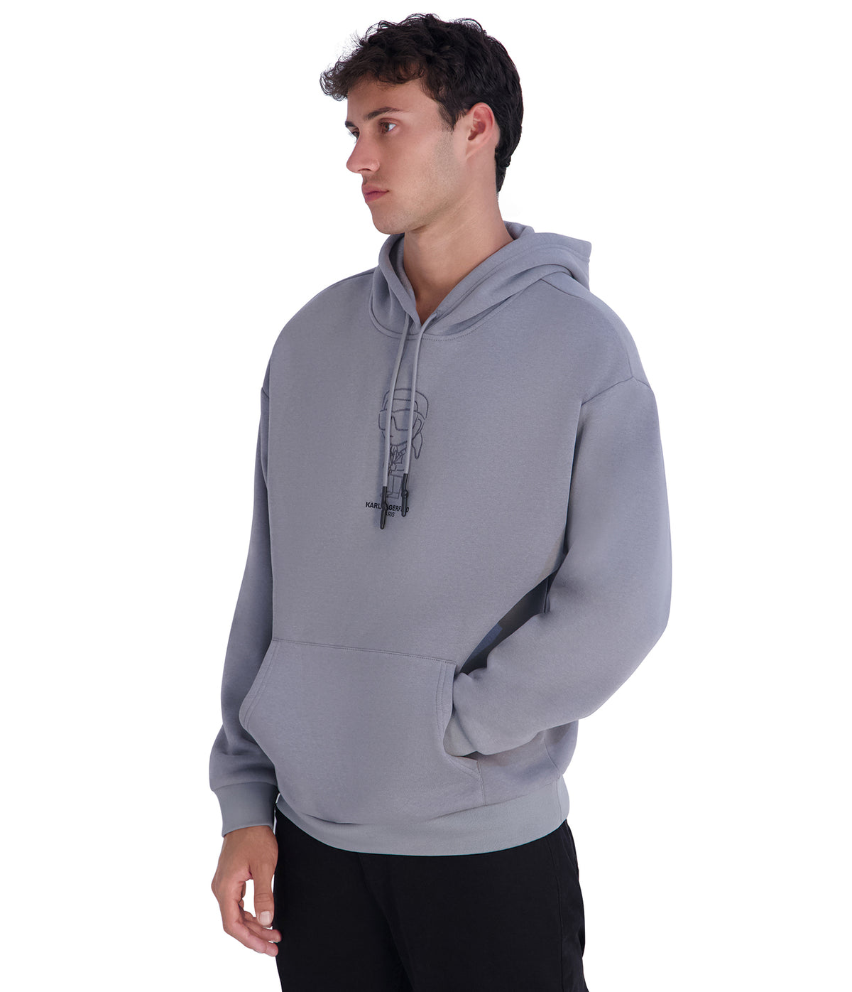 FLEECE KARL LOGO HOODIE VIEW 3 FLEECE KARL LOGO HOODIE VIEW 3