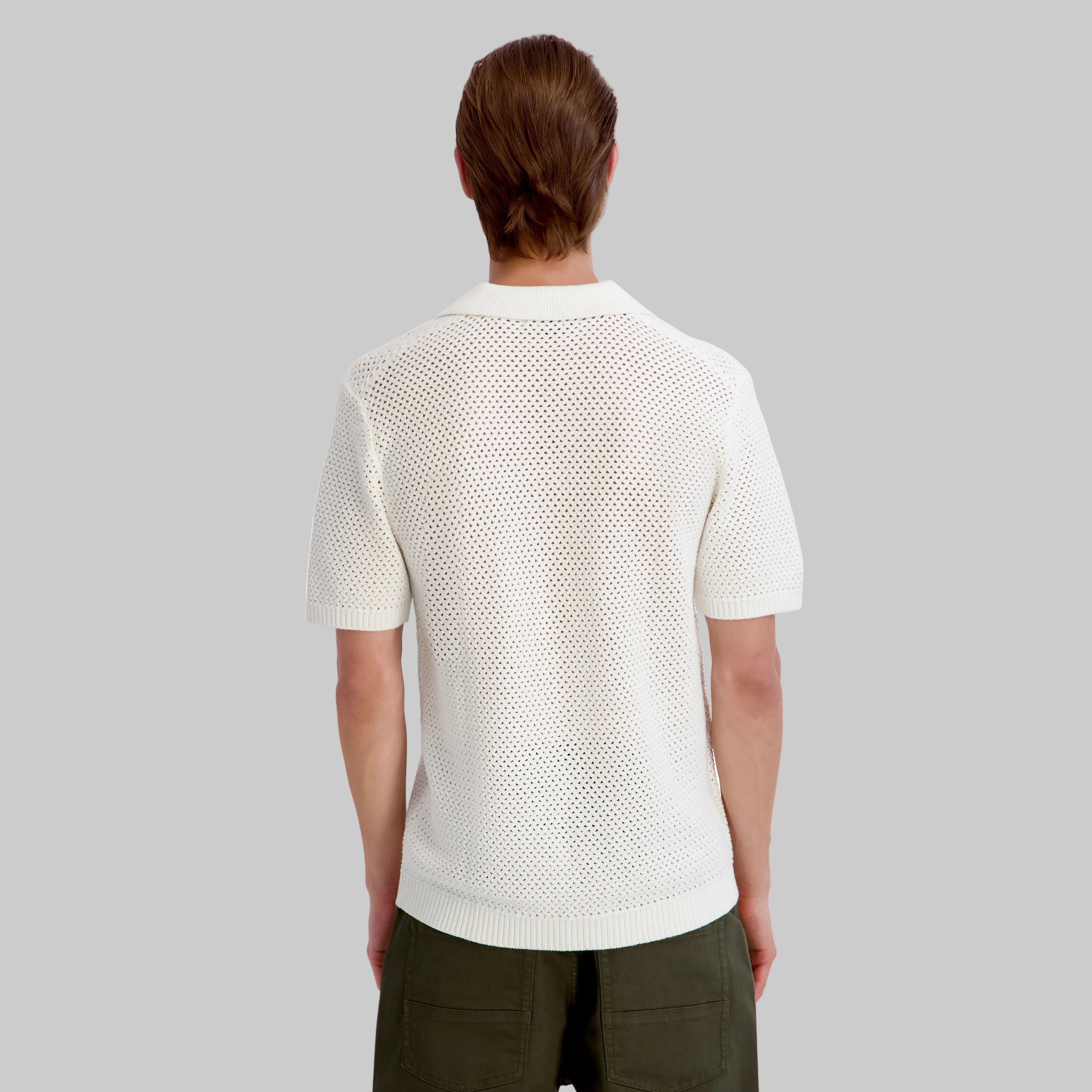 OPEN WEAVE JOHNNY COLLAR POLO View 2 | Men's Clothing OPEN WEAVE JOHNNY COLLAR POLO View 2 | Men's Clothing