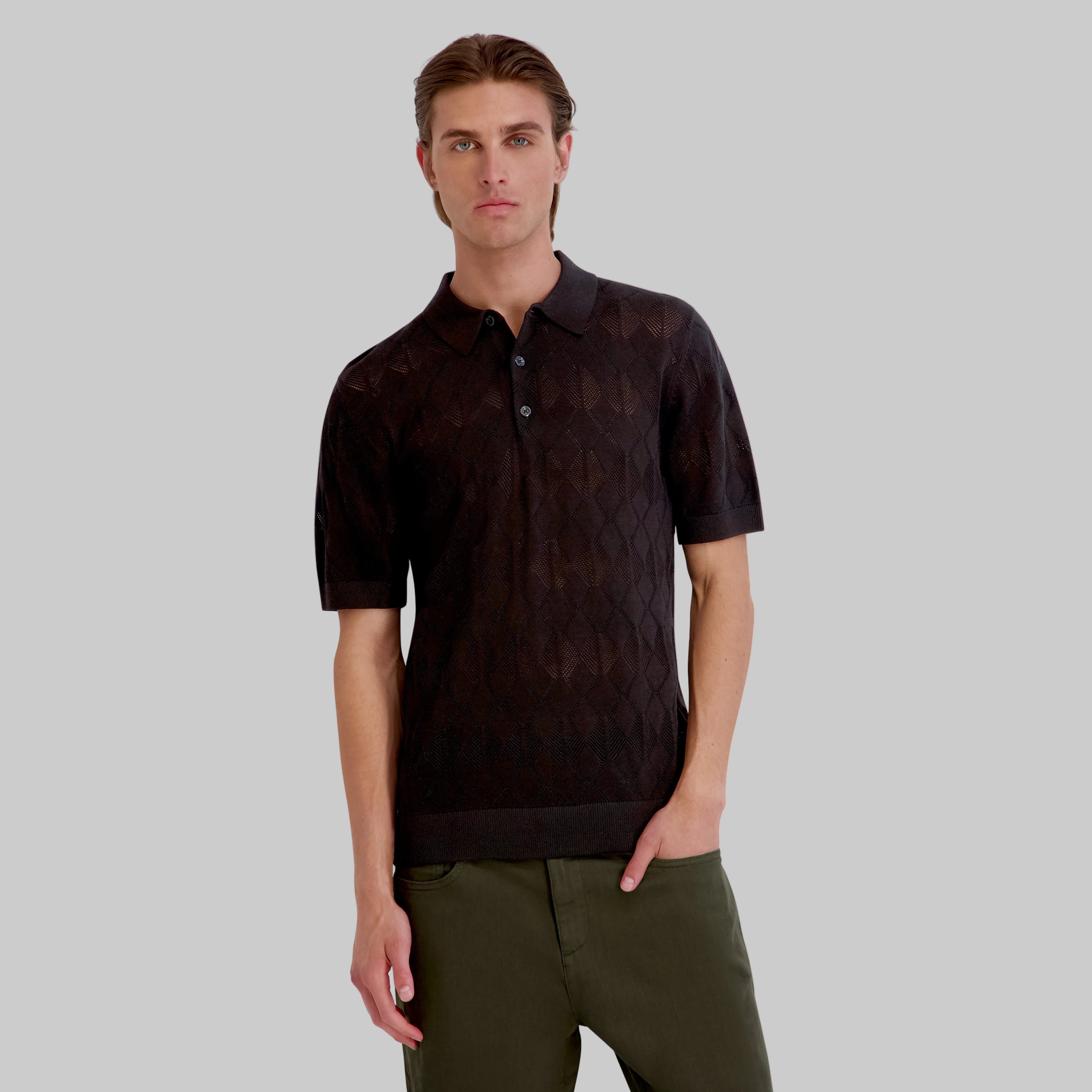 DIAMOND KNIT POLO View 1 | Men's Clothing DIAMOND KNIT POLO View 1 | Men's Clothing