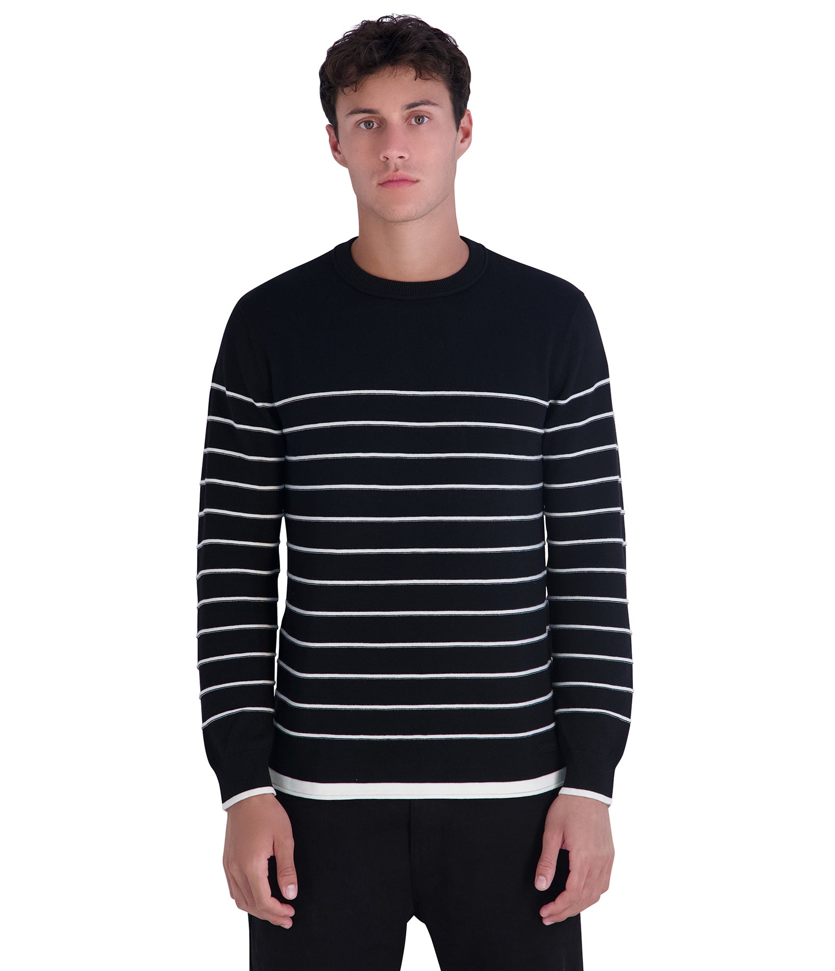 LONG SLEEVE STRIPE SWEATER VIEW 1 LONG SLEEVE STRIPE SWEATER VIEW 1