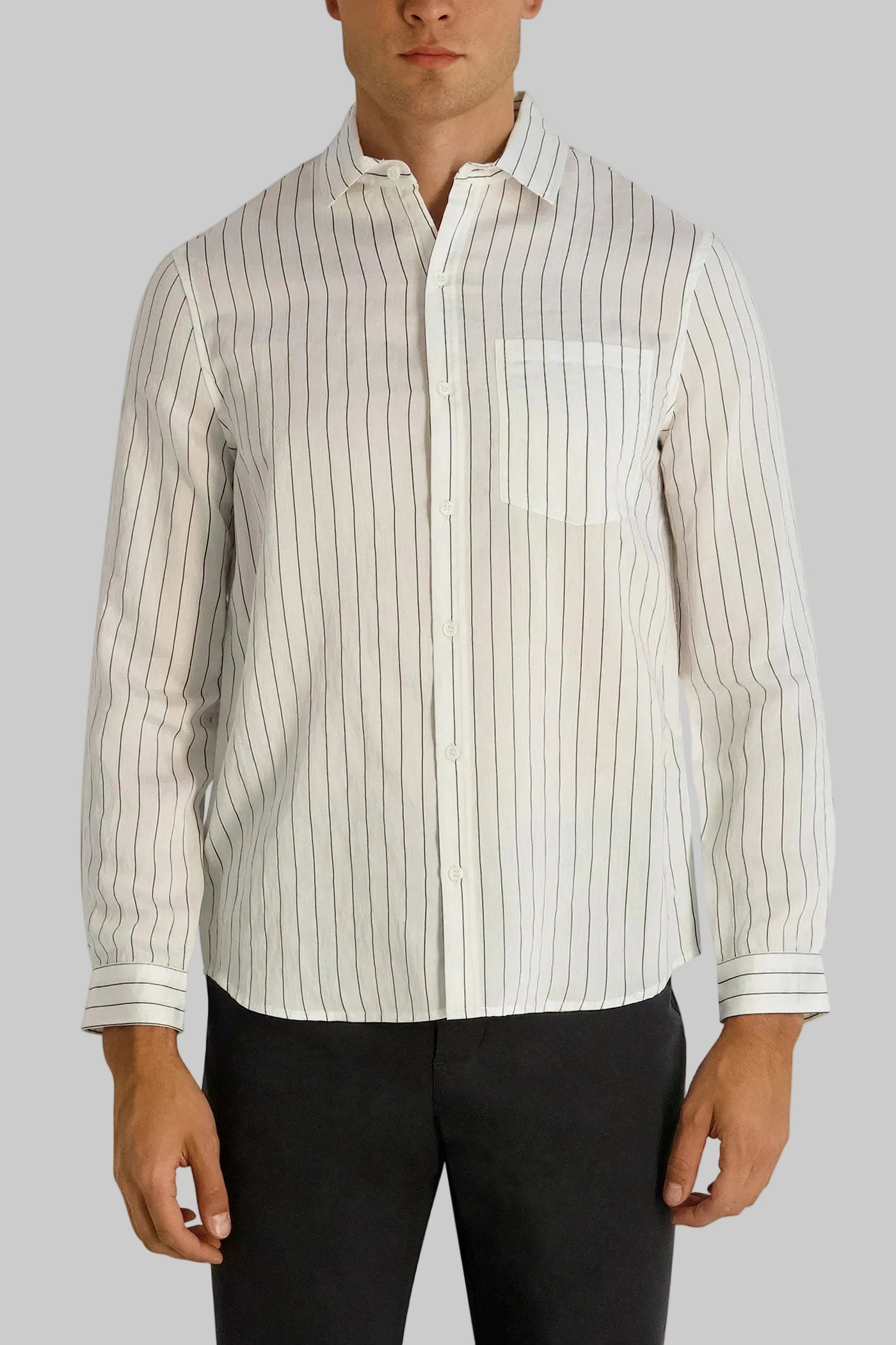 LINEN STRIPE SHIRT View 2 | Men's Clothing LINEN STRIPE SHIRT View 2 | Men's Clothing