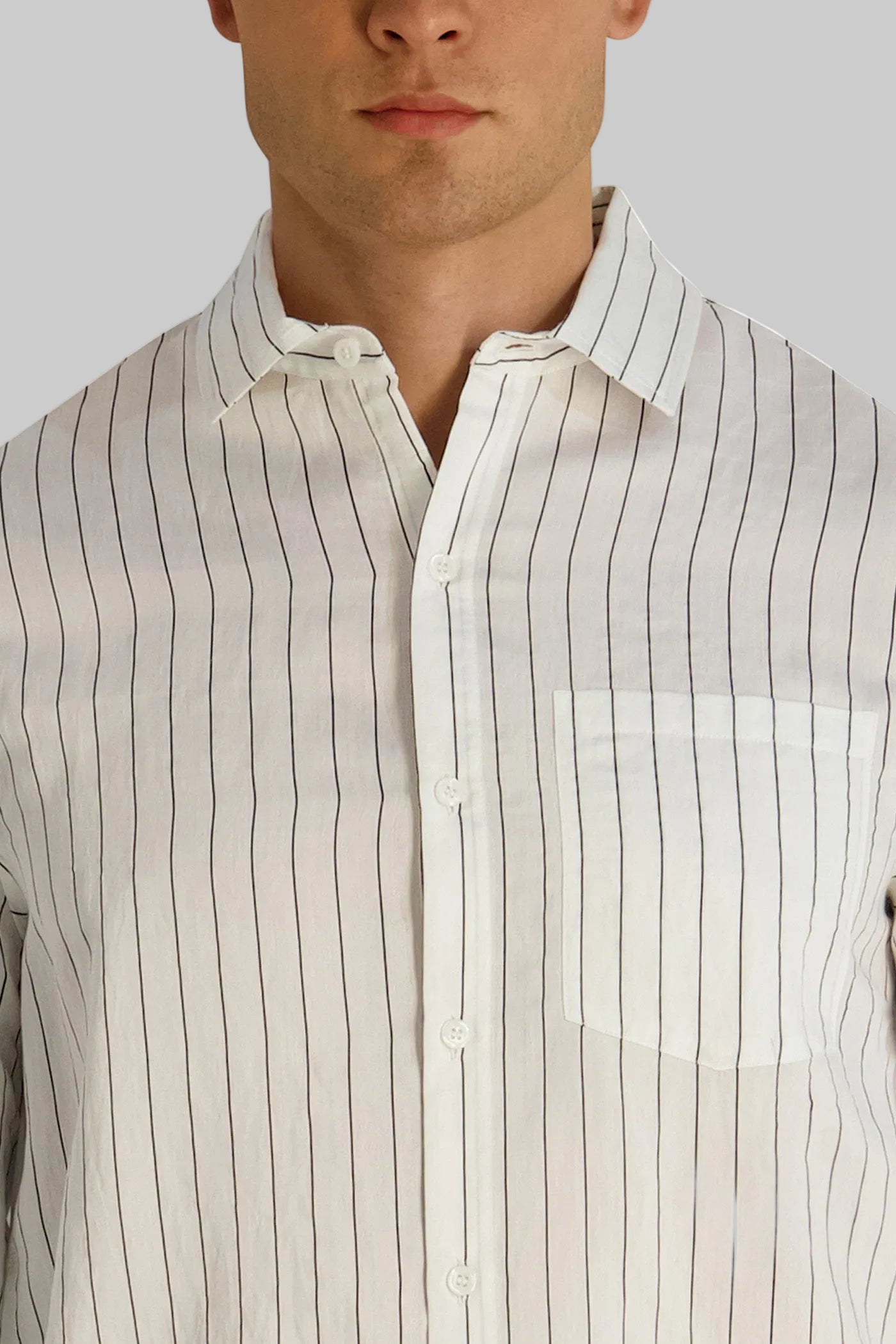LINEN STRIPE SHIRT VIEW 7 LINEN STRIPE SHIRT VIEW 7
