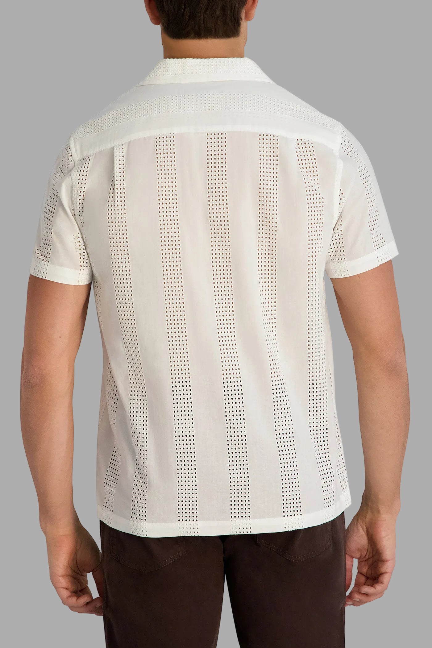 EYELET CAMP COLLAR SHIRT View 2 | Men's Clothing EYELET CAMP COLLAR SHIRT View 2 | Men's Clothing
