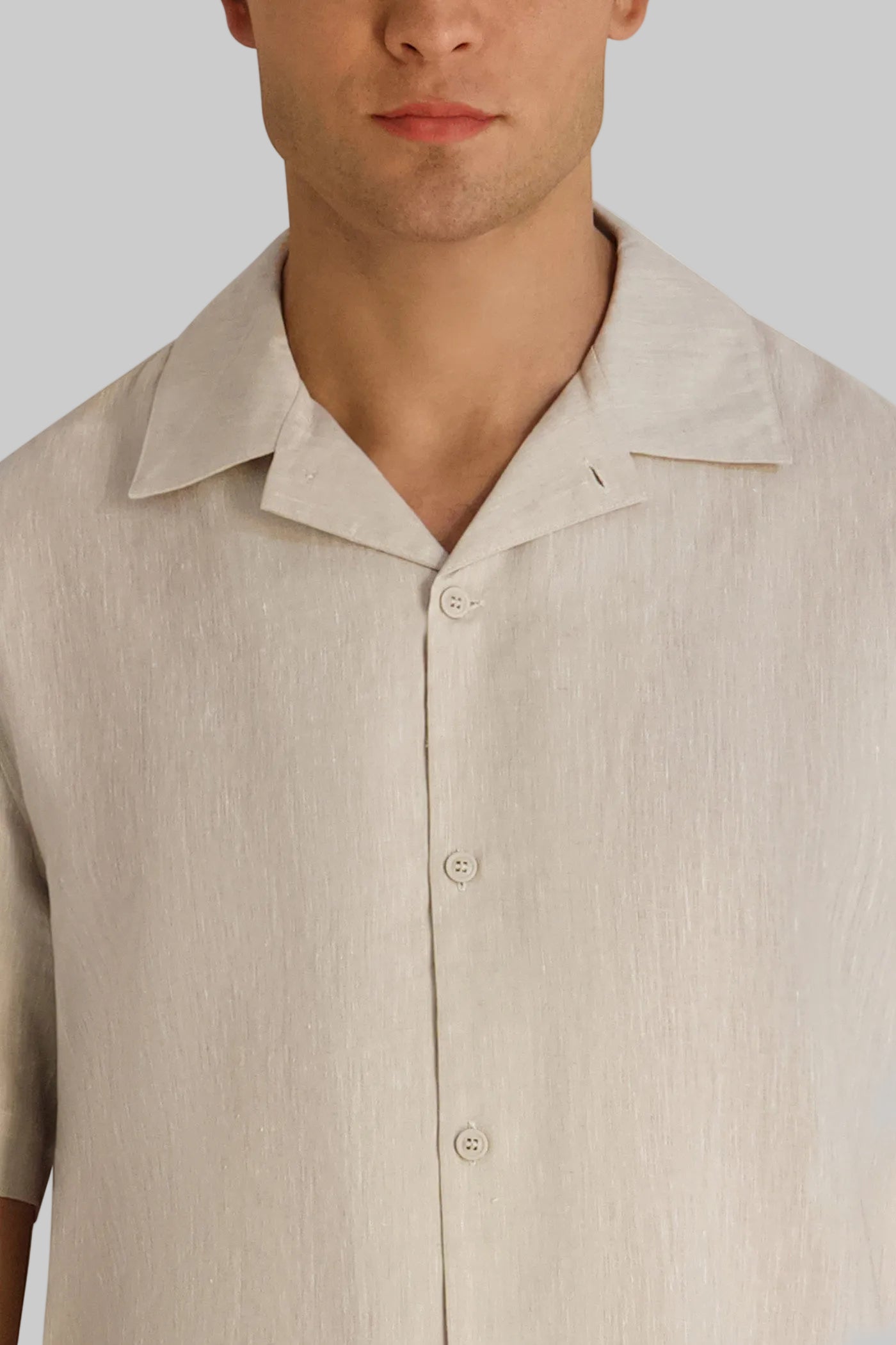 LINEN COTTON OVERSIZED CAMP SHIRT VIEW 6 | Men's Spring Collection LINEN COTTON OVERSIZED CAMP SHIRT VIEW 6 | Men's Spring Collection